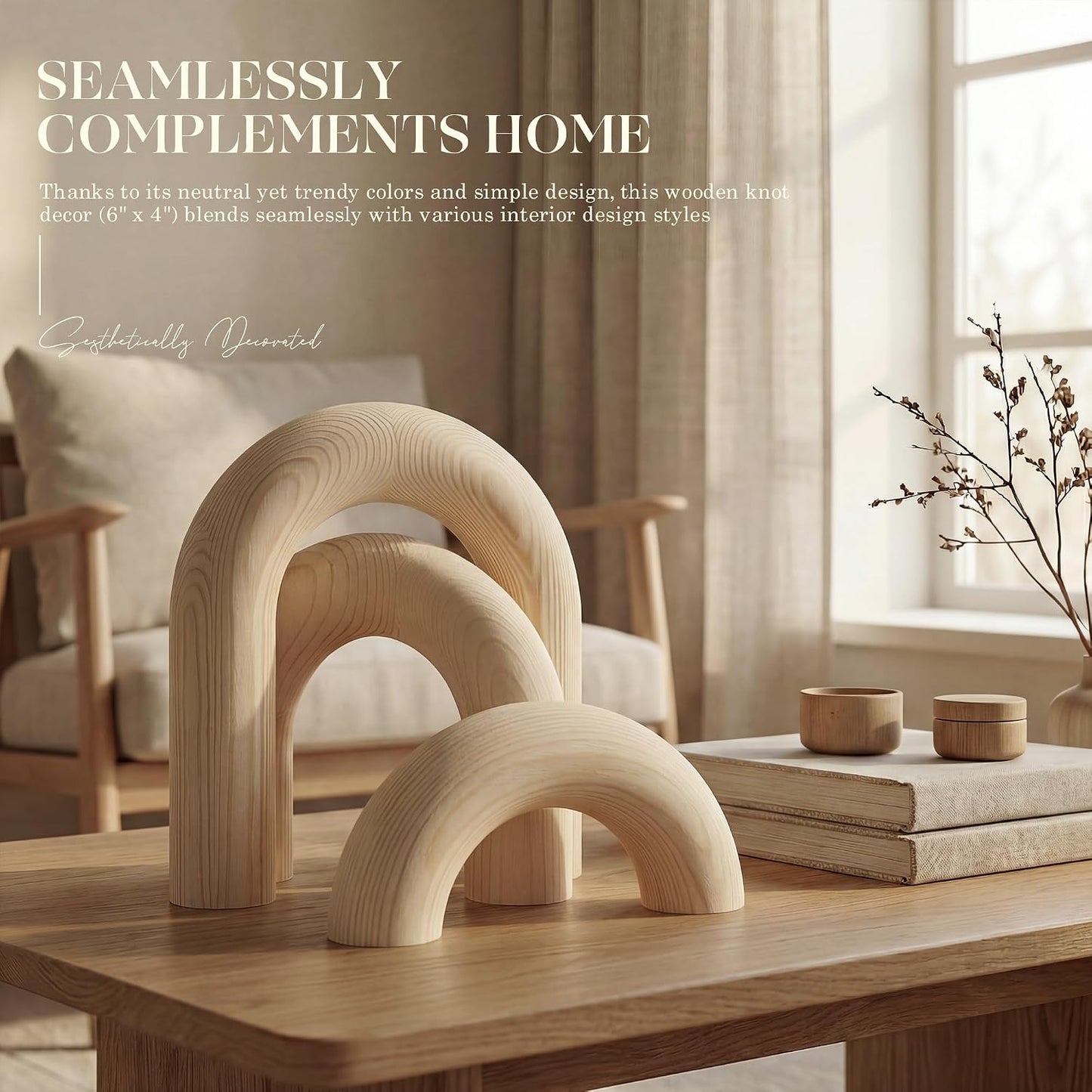 Pine Wood Arch Decor Set / Original Wood