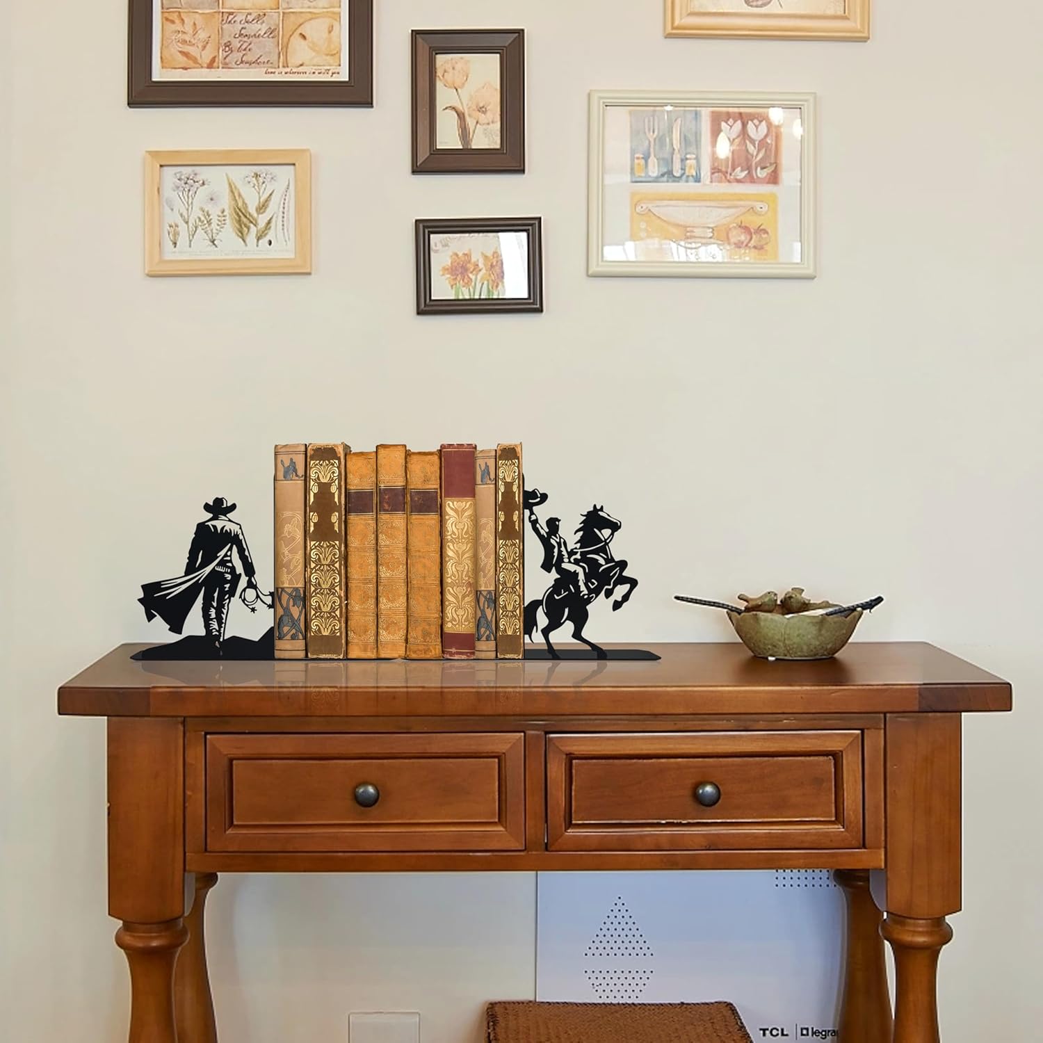 Western Cowboy Metal Bookends