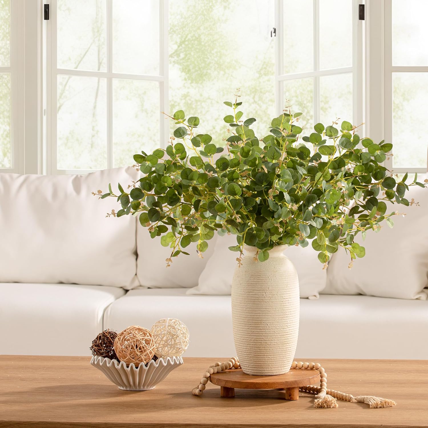 Ceramic Flower Vase / 12.5" - W