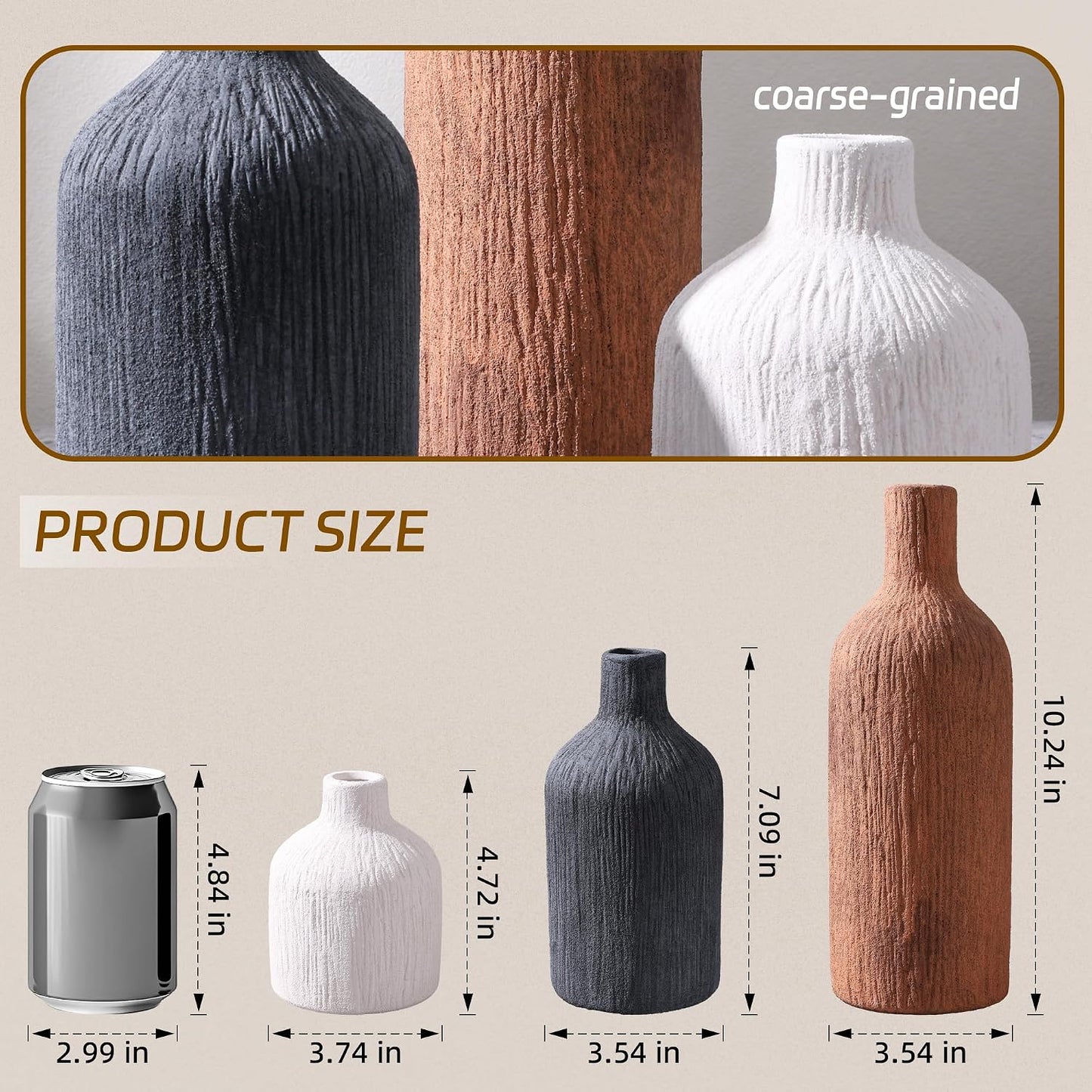 Ceramic Vase Set / G / Set of 3