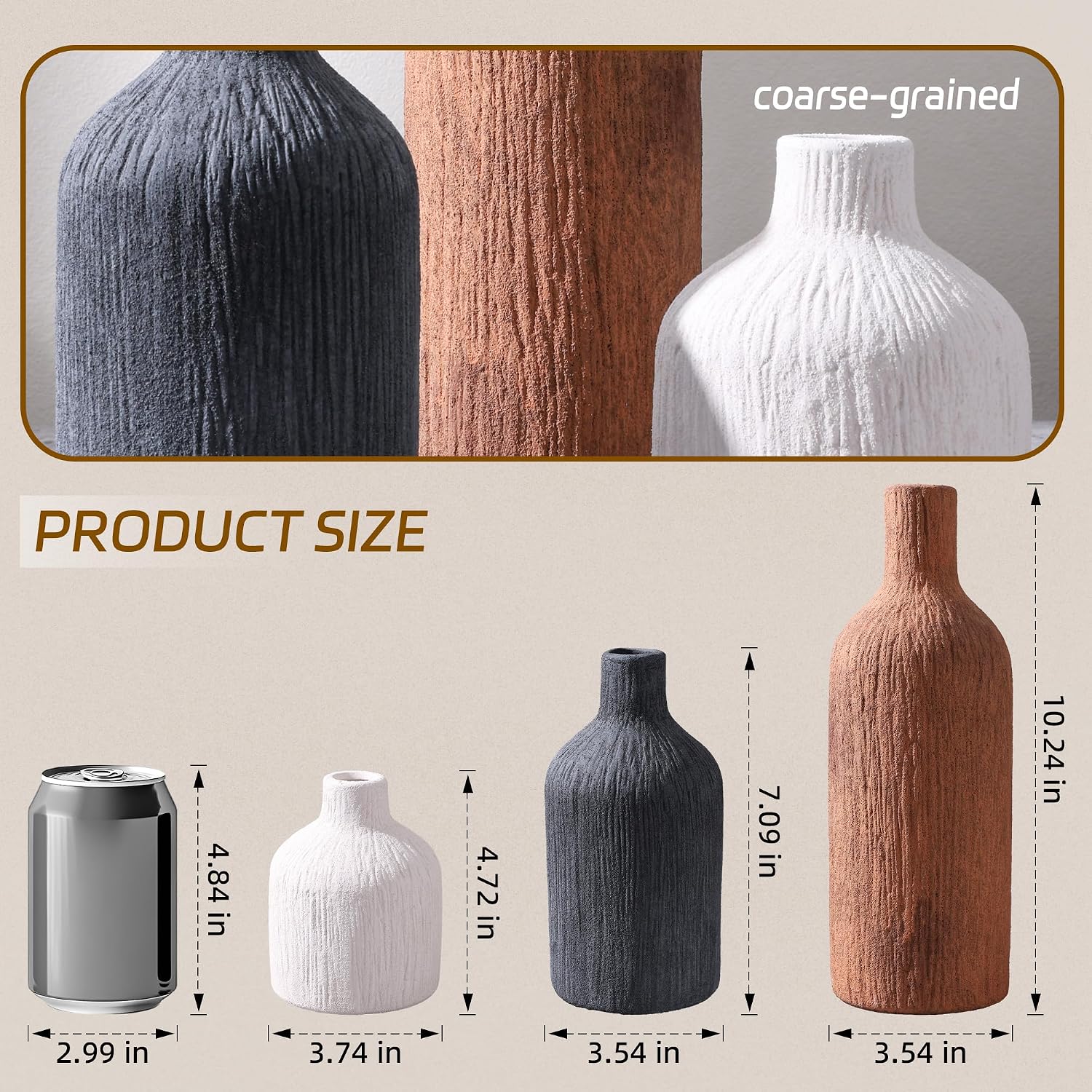 Ceramic Vase Set / G / Set of 3