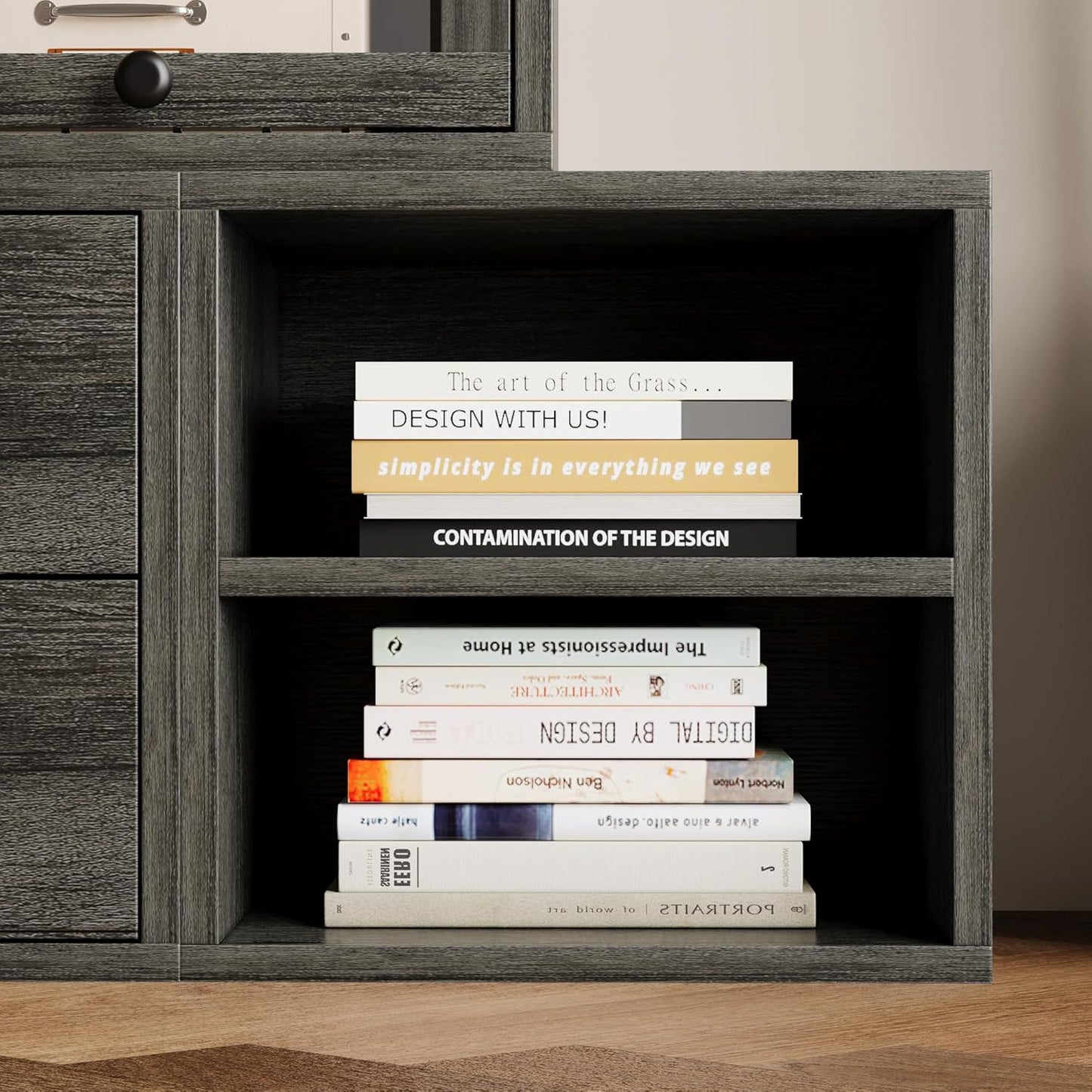 Magic DIY Cube Storage Organizer Stackable Cubes / French Oak / 1 Layer Cube