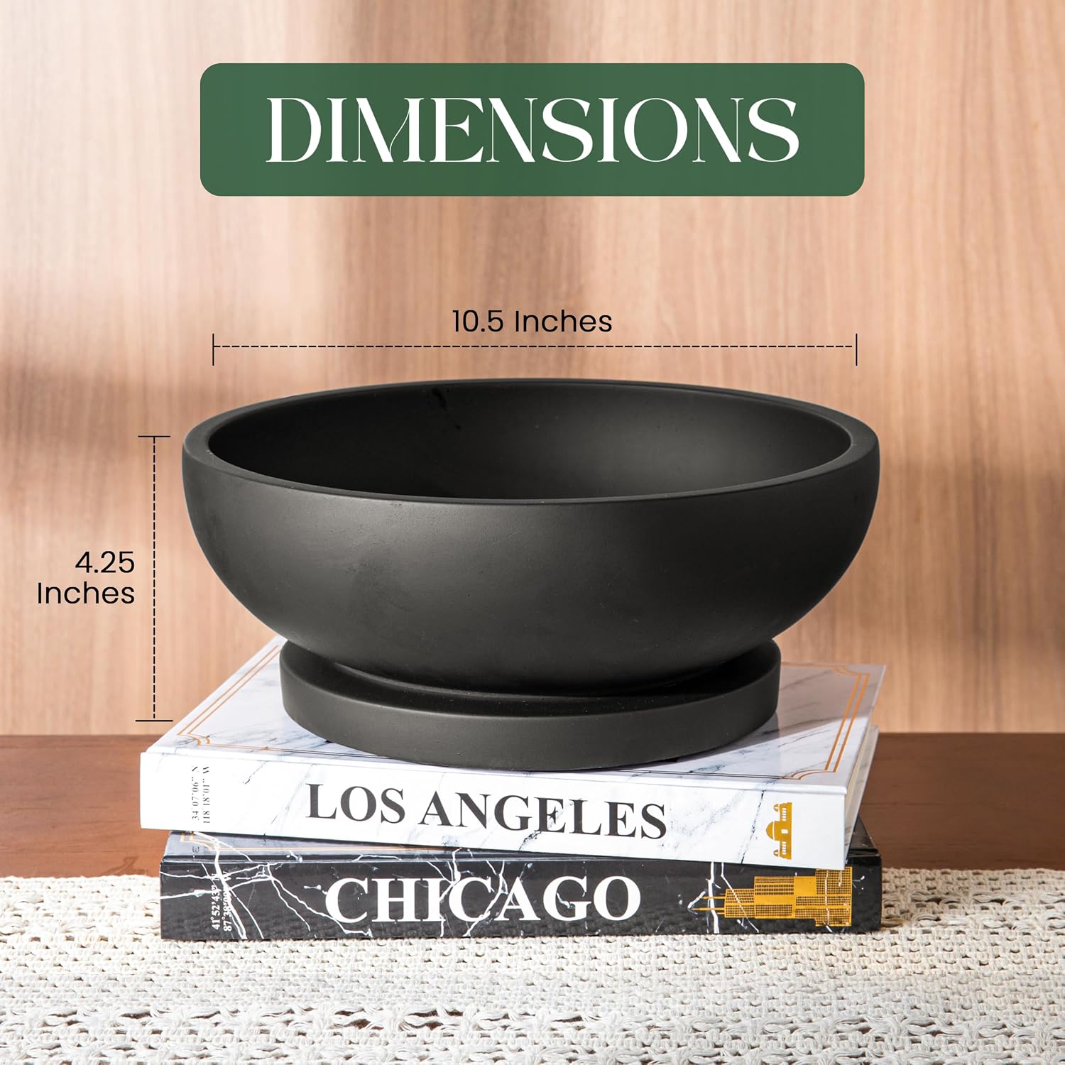 Elegant Pedestal Bowl / Black