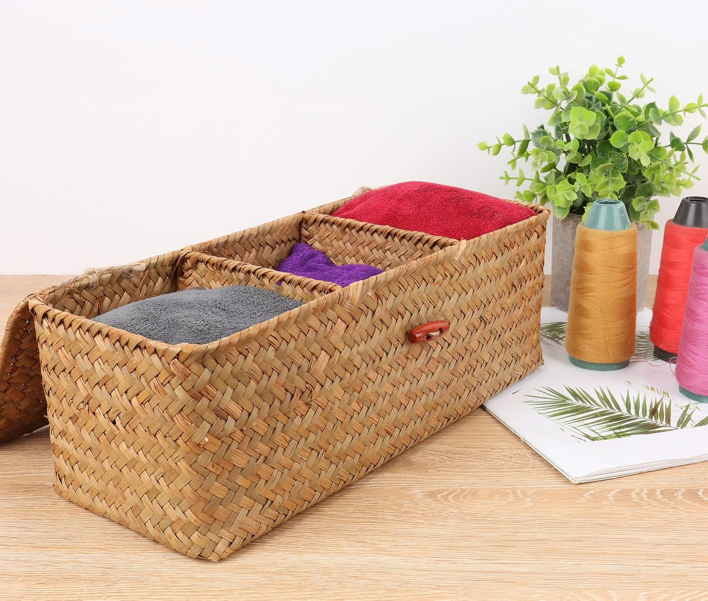 Wicker Shelf Baskets / Natural