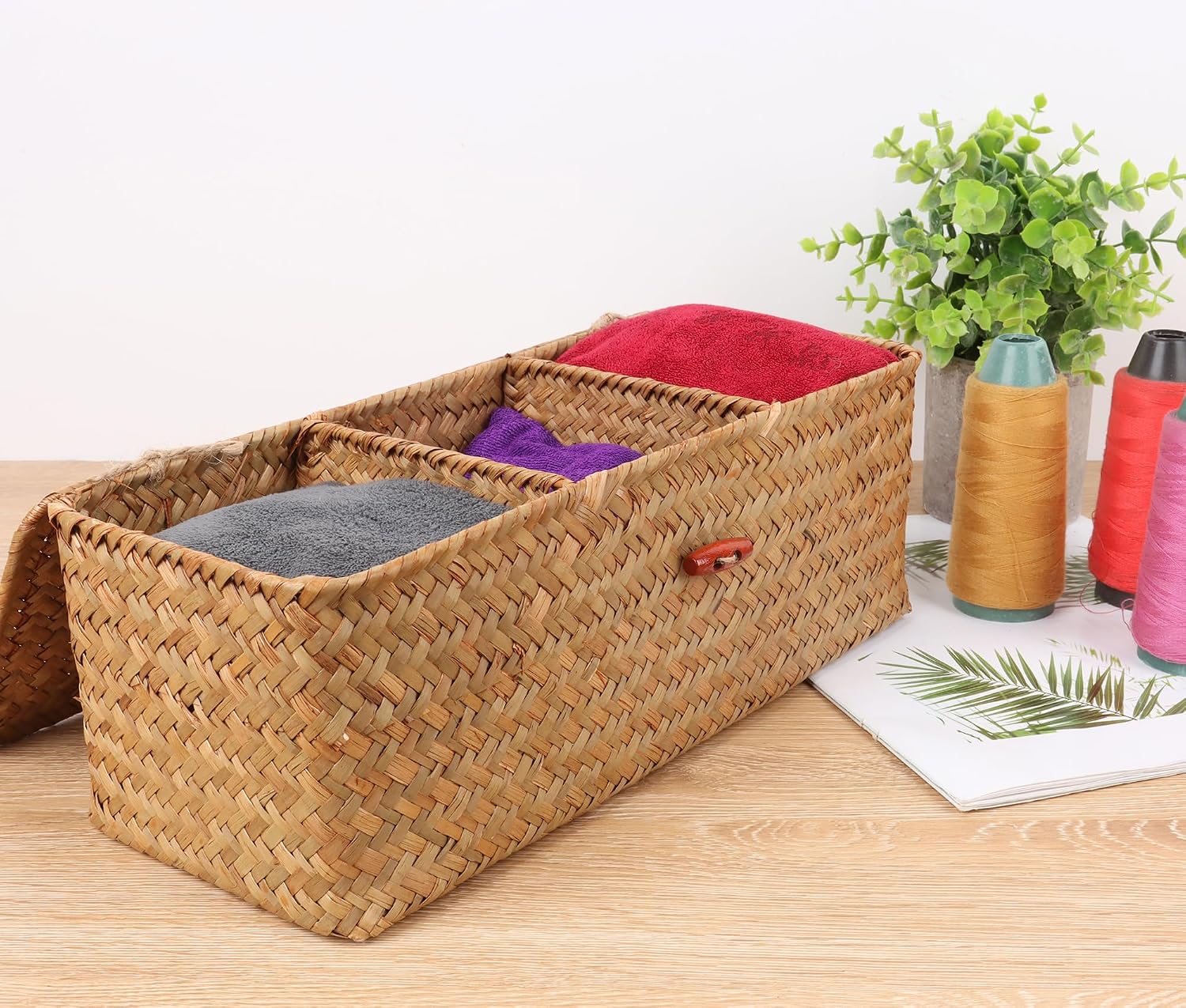 Wicker Shelf Baskets / Natural