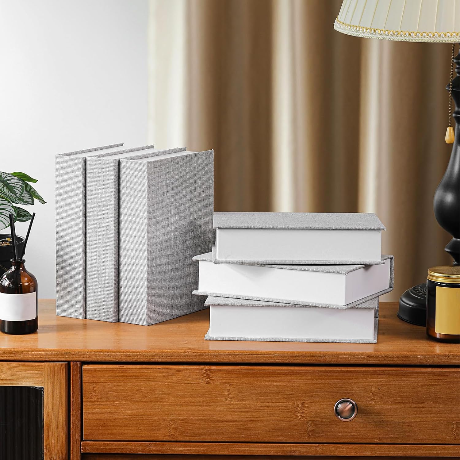 Faux Decorative Books Set / Gray / Set of 6