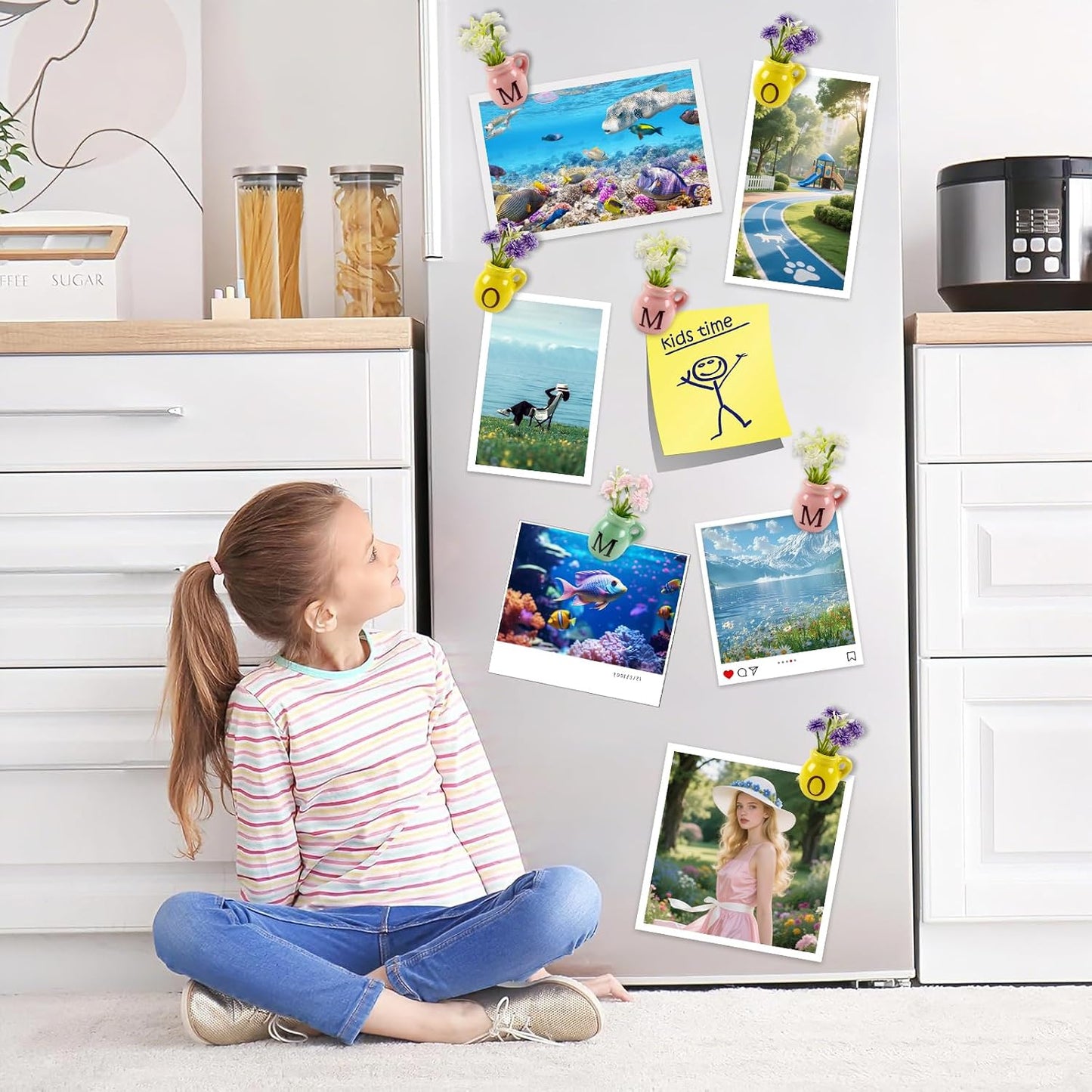 Mini Ceramic Vase Fridge Magnets Mini Plant Refrigerator Magnet