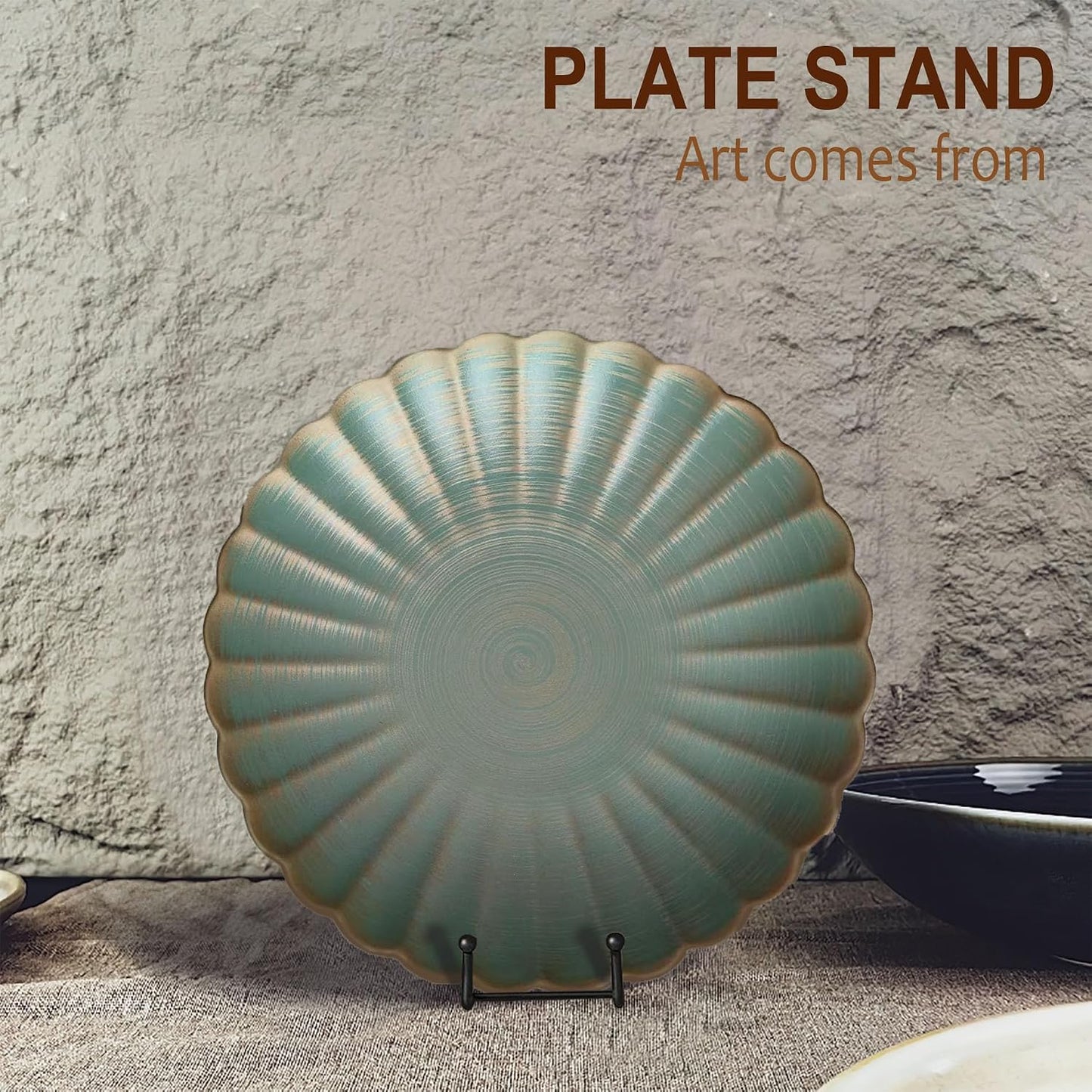 Hoewina 3 Pack 12 Inch Plate Stands for Display, Plate Holder Display Stand | Metal Frame holder stand for Book