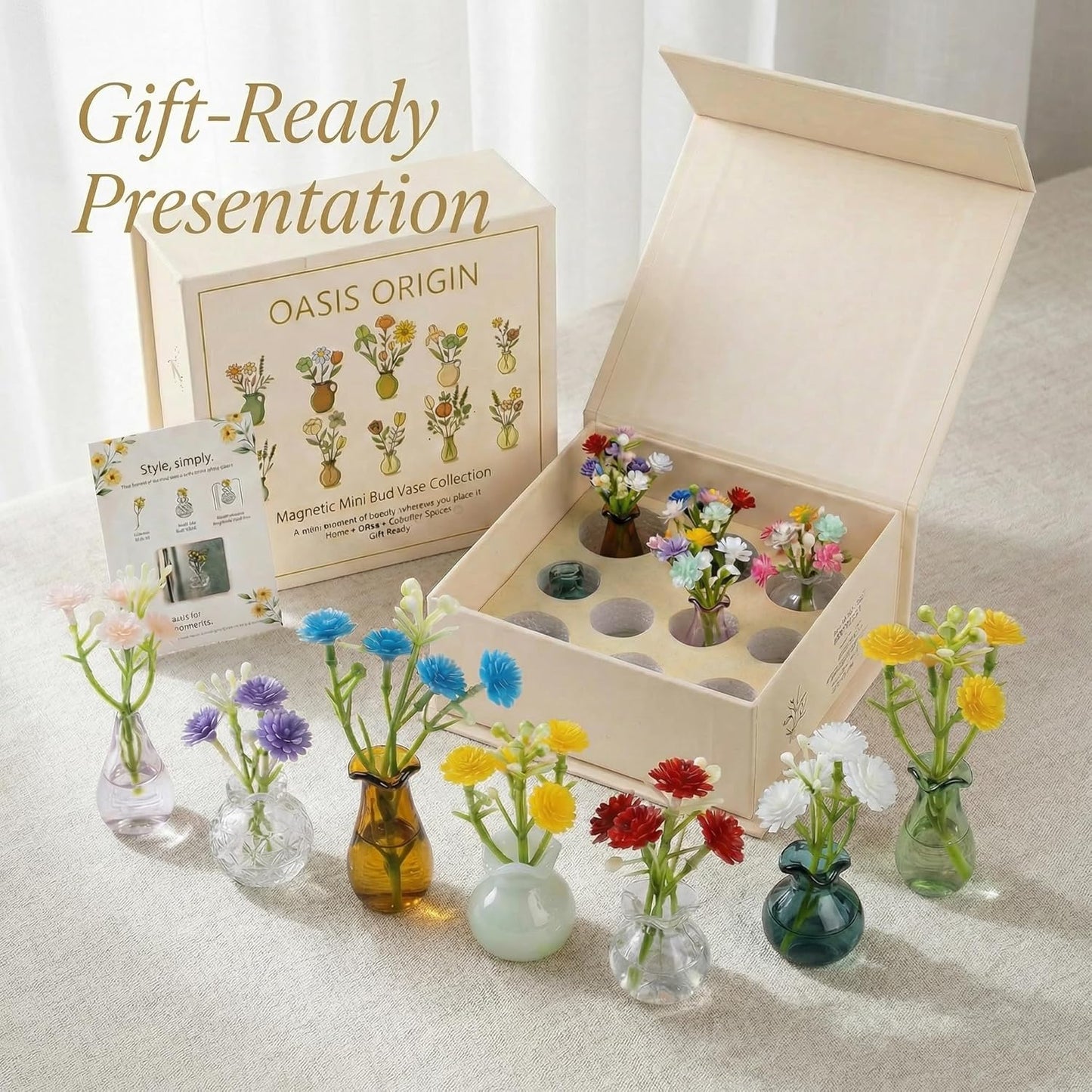 Magnetic Mini Vases Set / Glass / Set of 10
