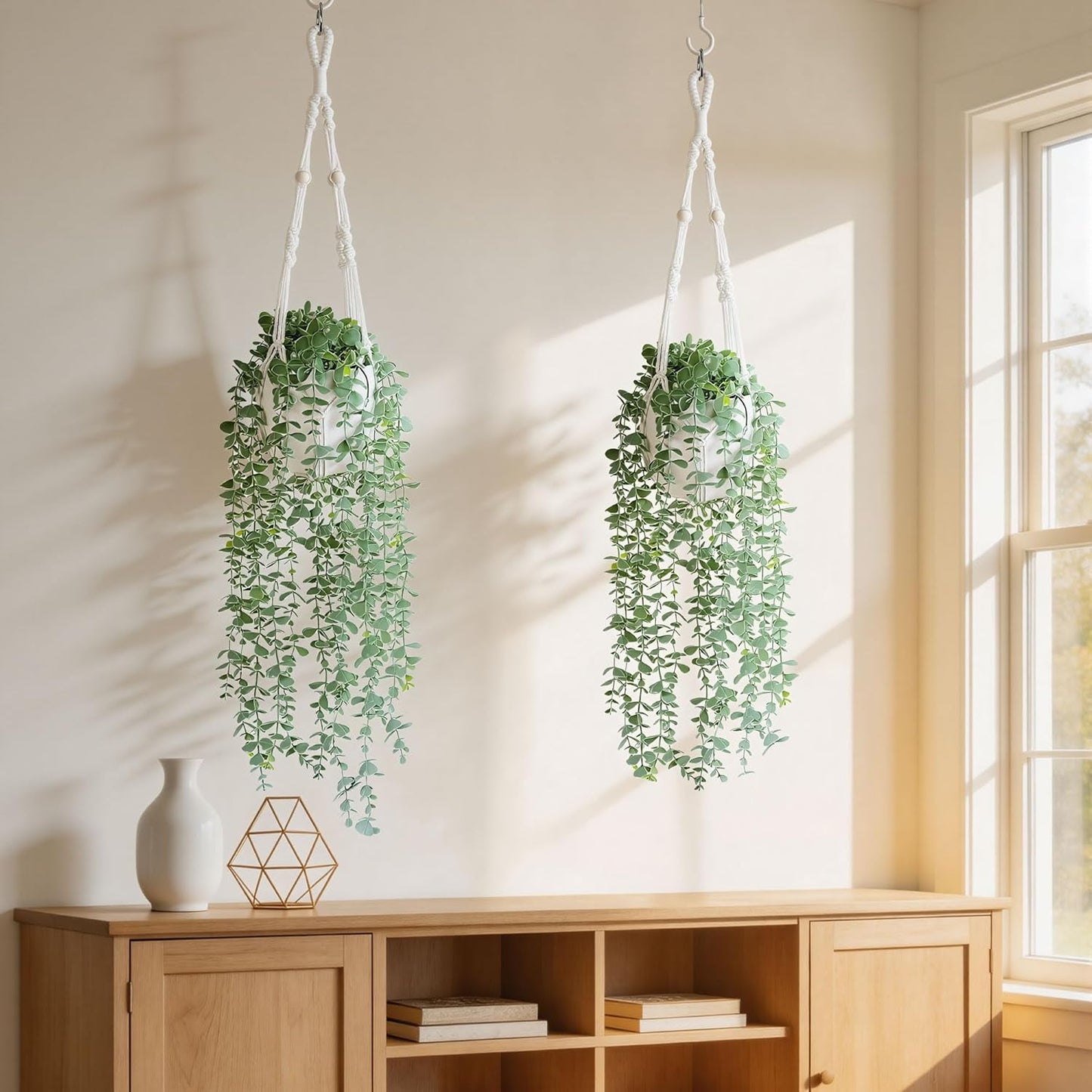 Artificial Hanging Plants / Eucalyptus / Set of 2