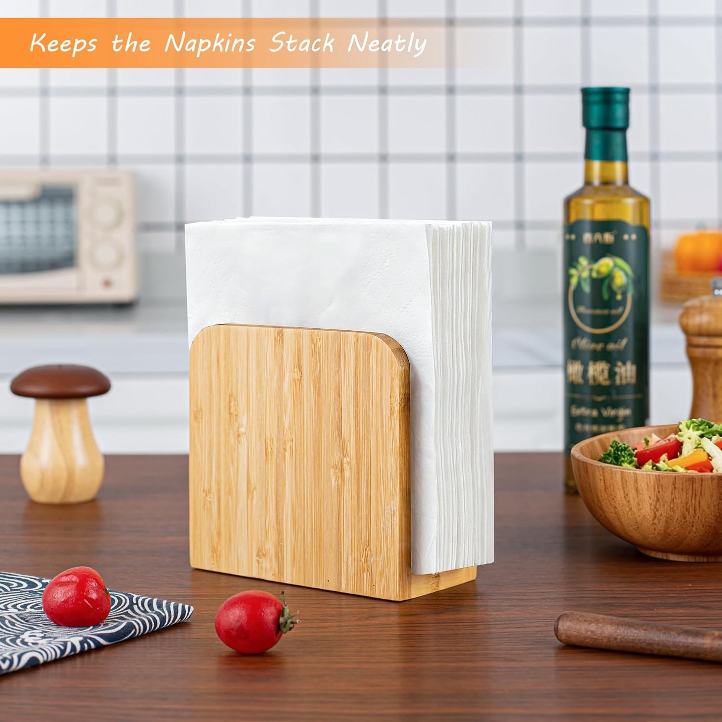 Napkin Holder / Bamboo Upright Napkin Holders / Bamboox2 / Set of 2