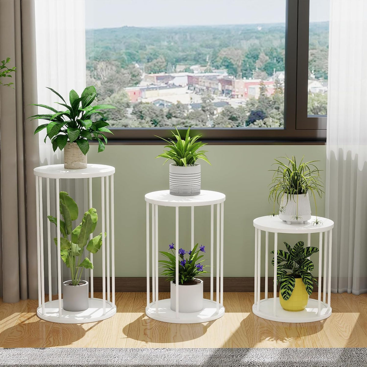 Plant Stand Indoor,small plant stool,Flower Pot Corner stand holder,Mid Century Heavy Duty Metal Tall Home Decor,Modern