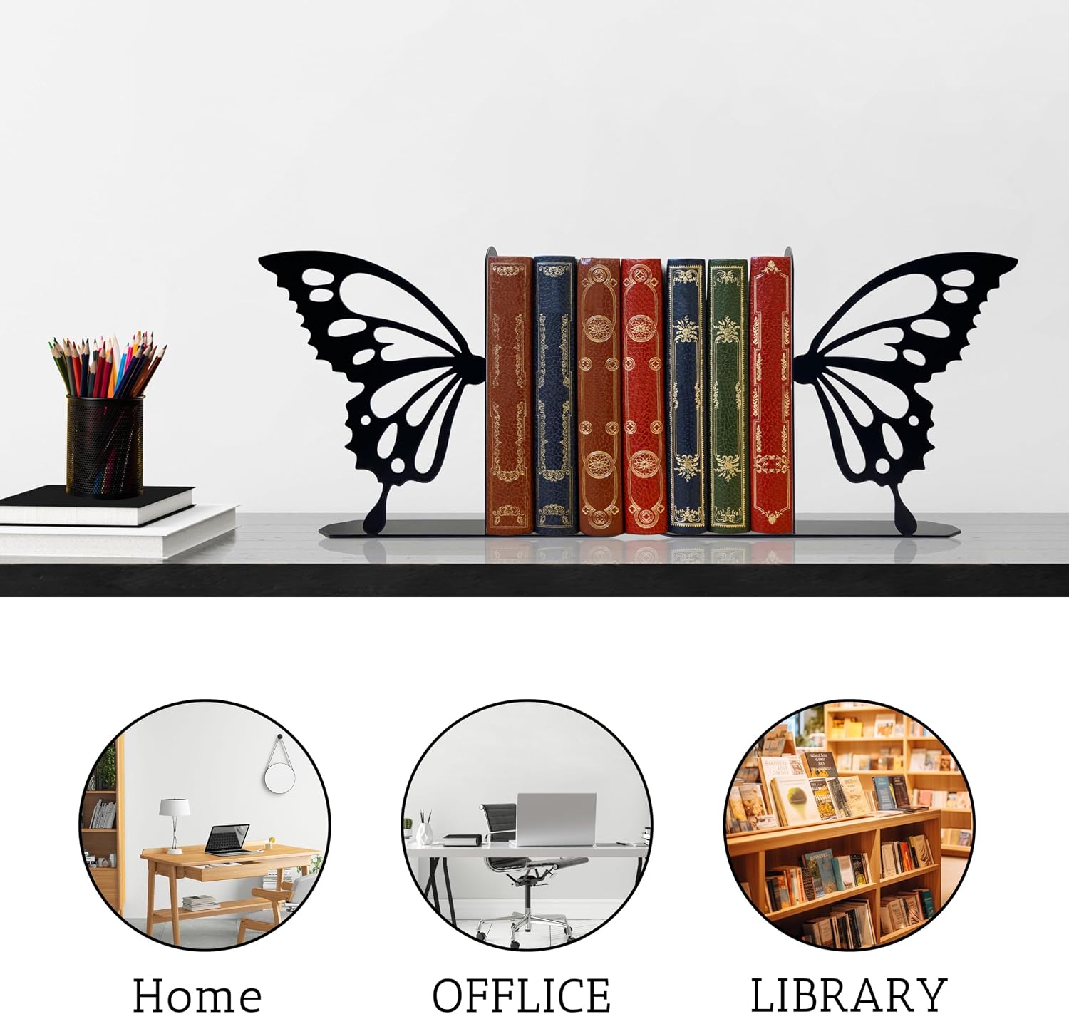 Butterfly Metal Bookends Butterfly Book Ends