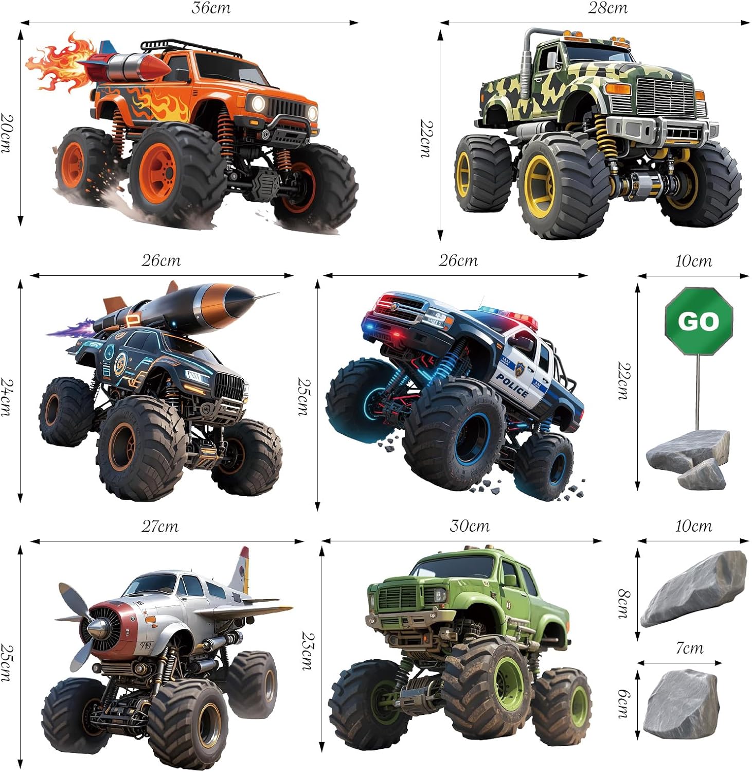 Wall Decals Peel and Stick / Racing Car