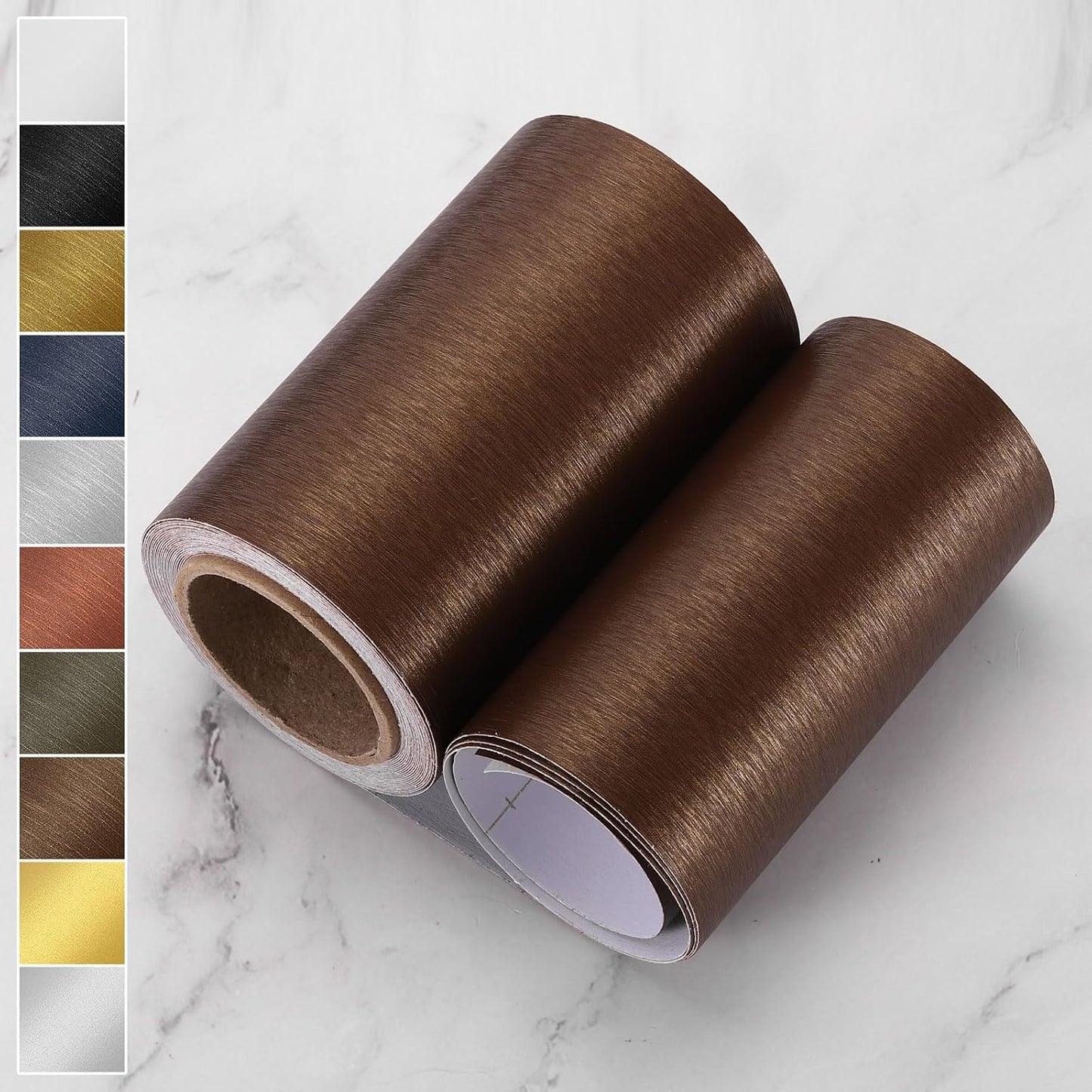 Mirror Border Peel and Stick Wood Grain Tape ft PVC Self-Adhesive / Bronze Gold / 2 x 39 / FT