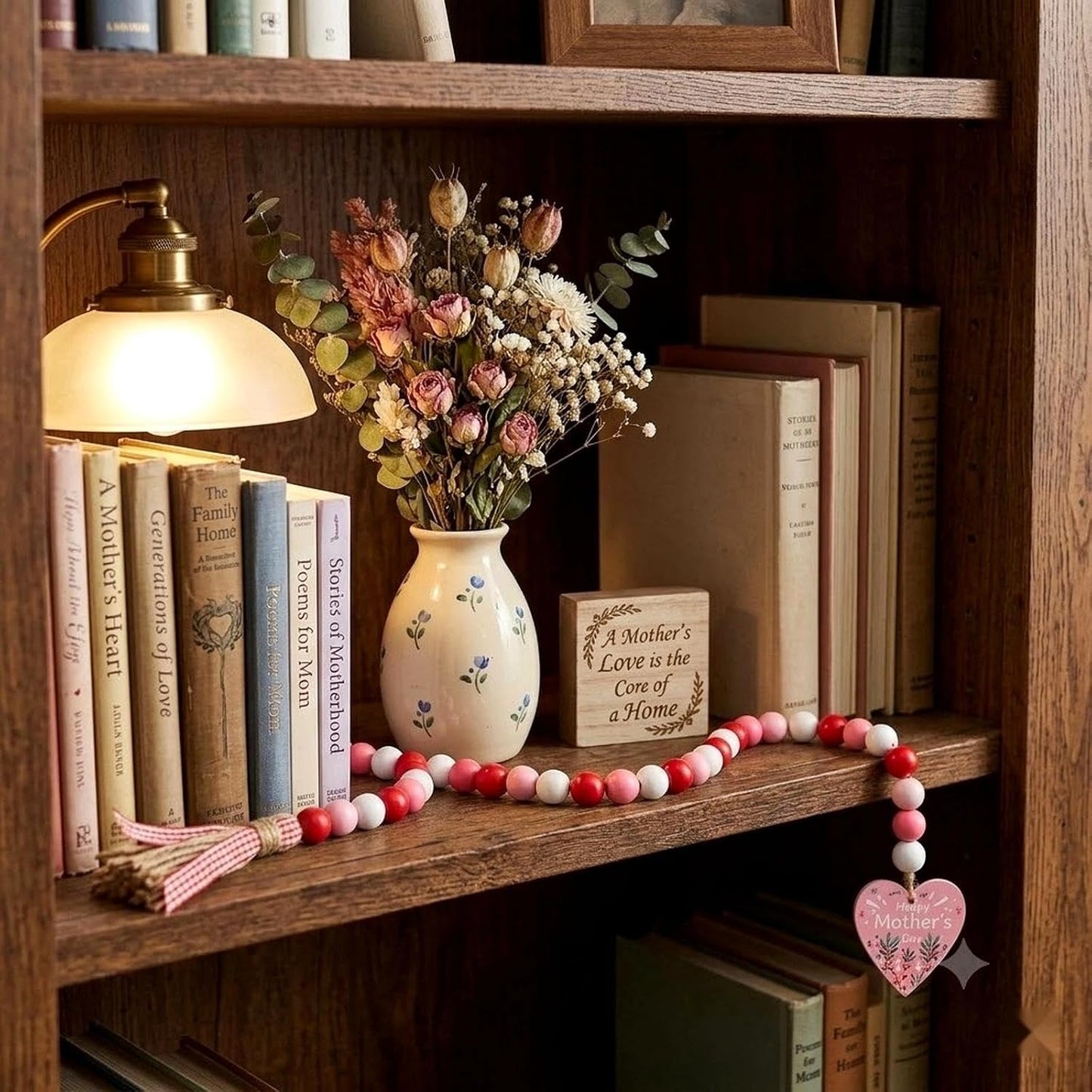 Mother's Day Wood Beads Garland / Set of 2