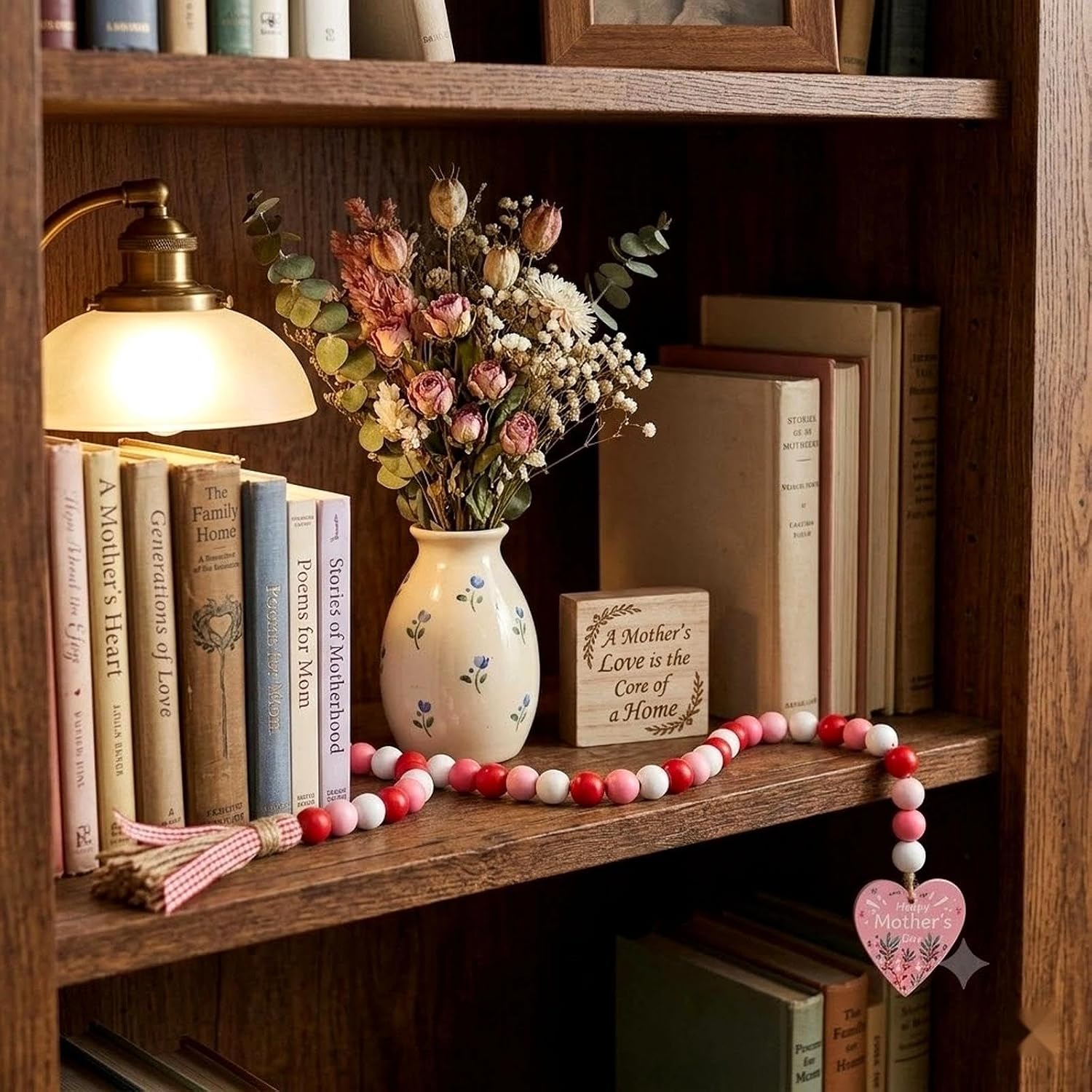 Mother's Day Wood Beads Garland / Set of 2