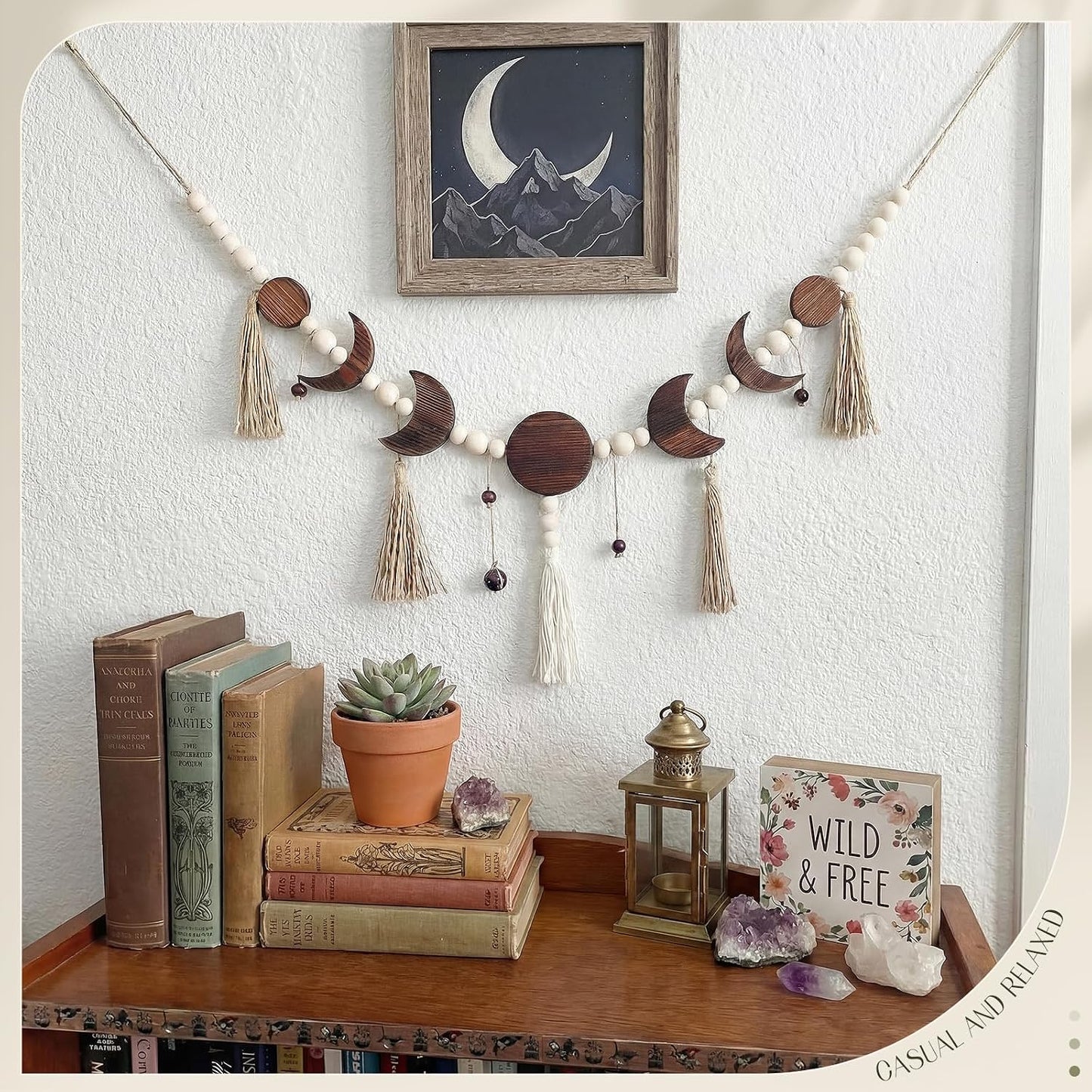 Tassel Boho Wall Art Decor Astrology Aesthetic Moon Garland
