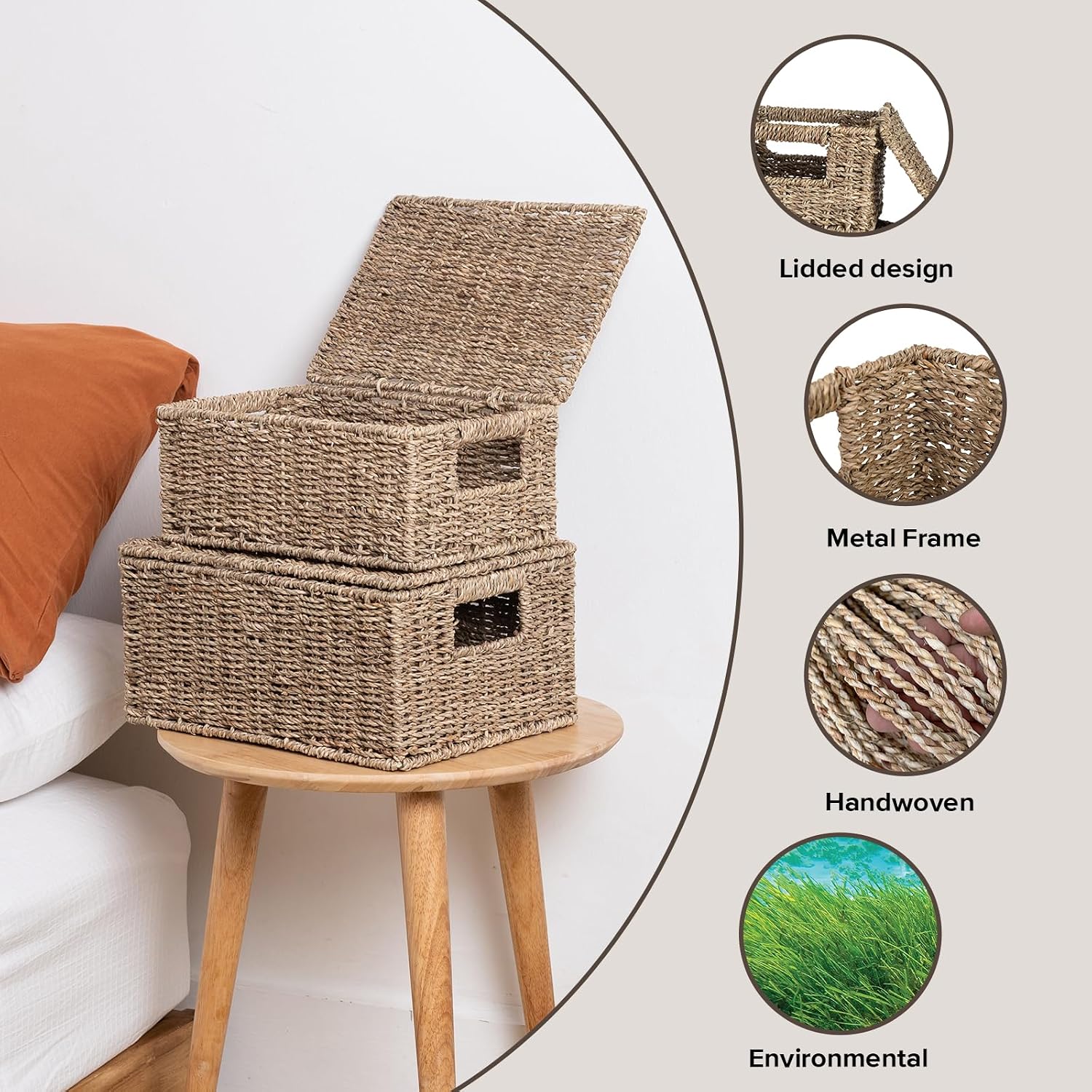 Wicker Storage Baskets / Sea Grass