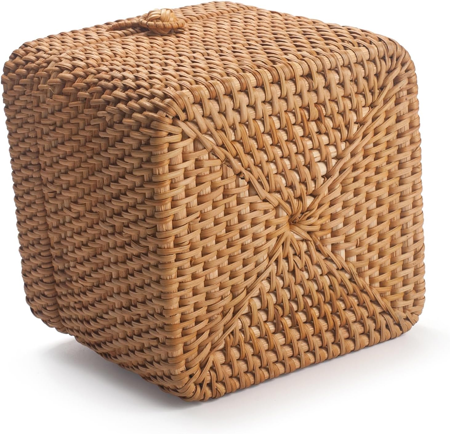 Wicker Tissue Box Holder / Natural