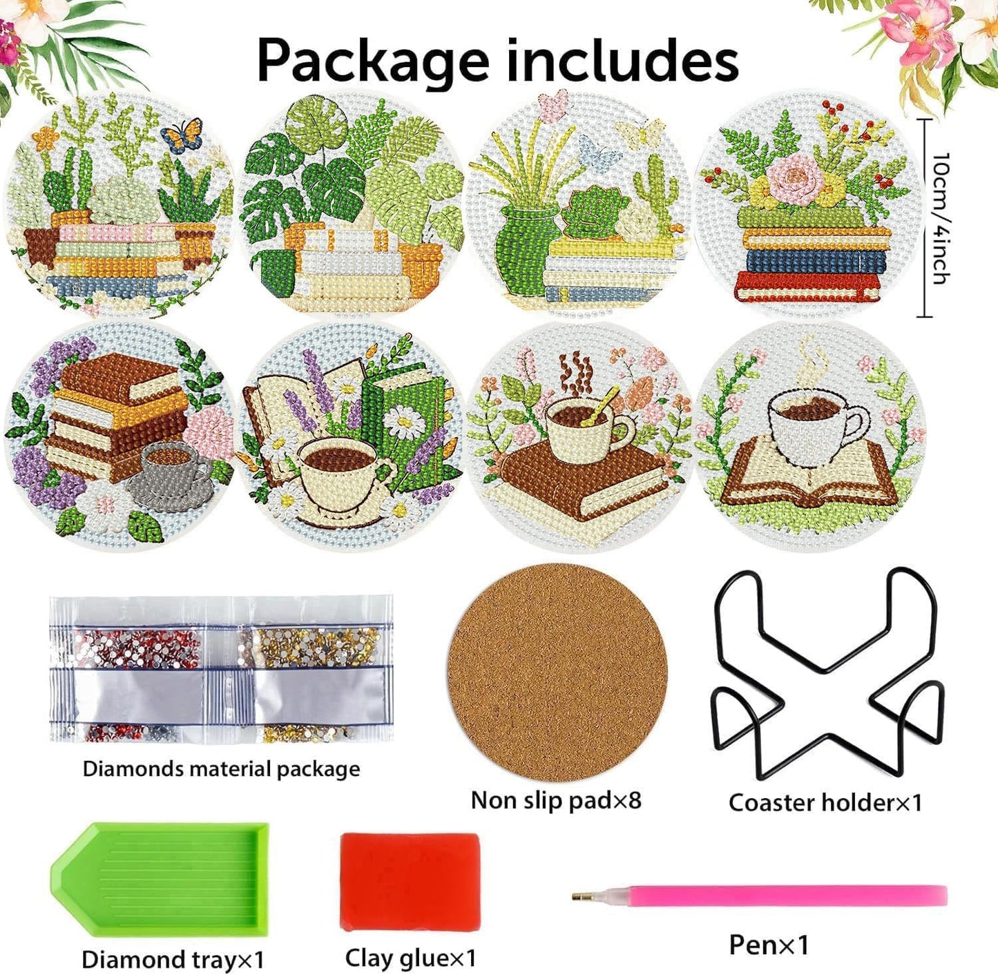 Holder Cork Pads / Plant / Set of 8