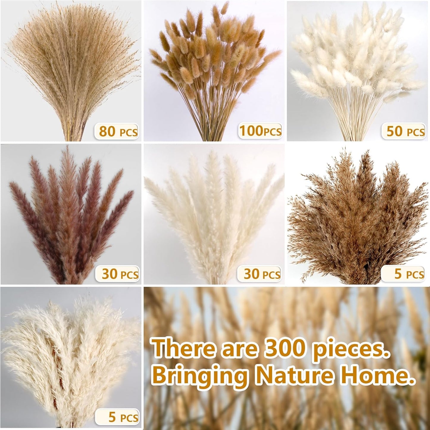 Dried Flower Bouquets / Set of 300