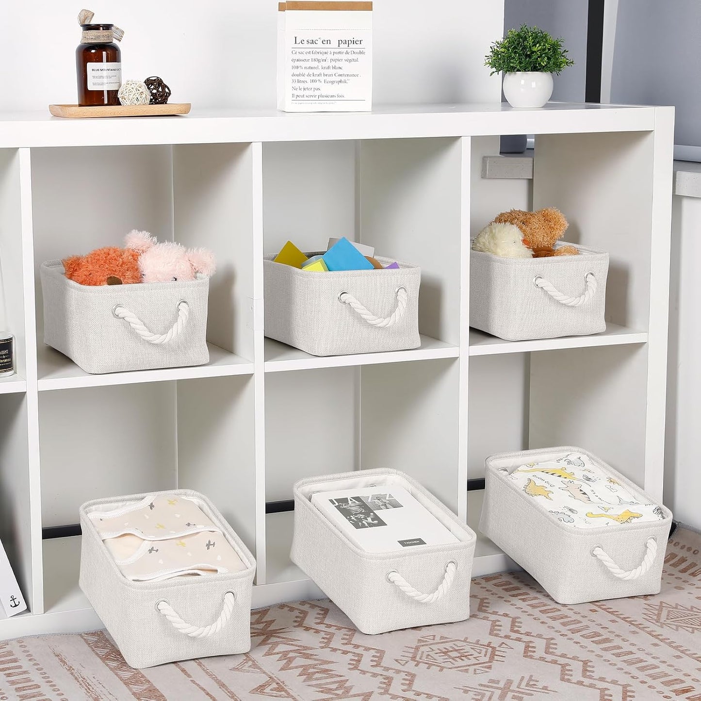 Small Storage Baskets / Ivory / Set of 6