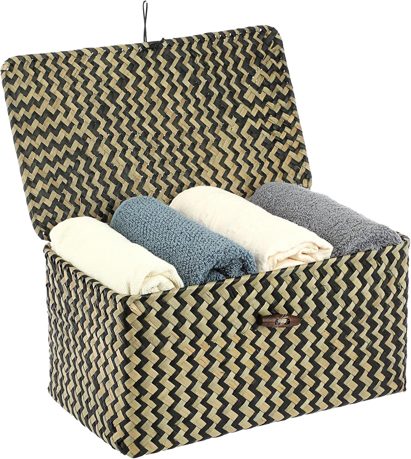 Wicker Shelf Baskets / Medium / Black