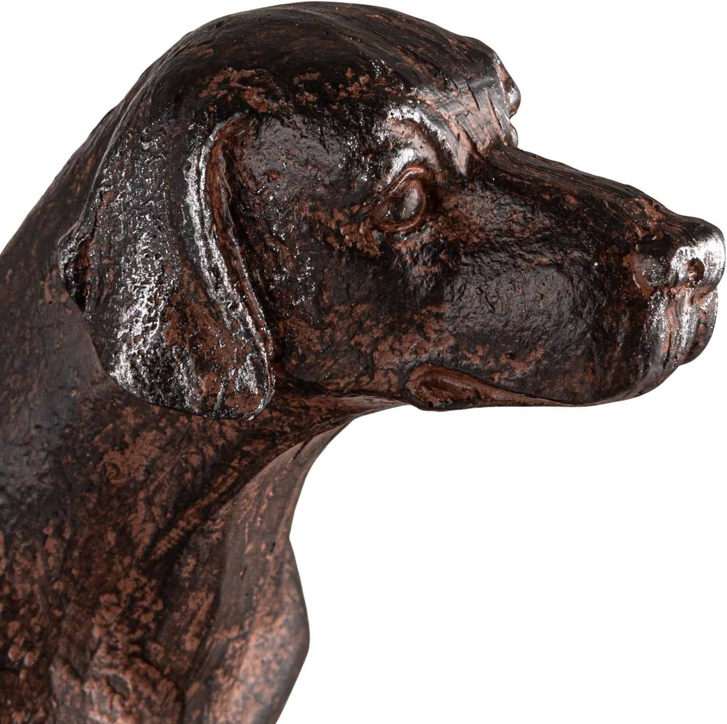 2-Piece Resin Dog Bookends / Black