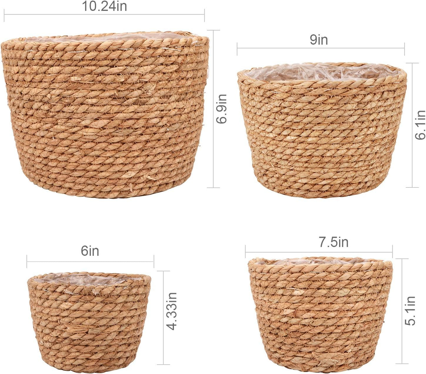 Seagrass Planter Basket Stylish Planter Baskets