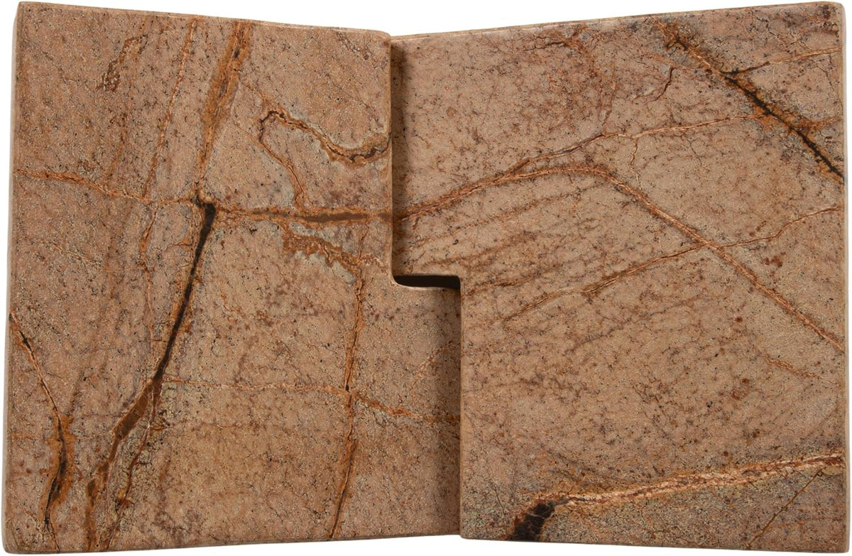 Bloomingville Decorative Marble Book Holder, Forest Brown