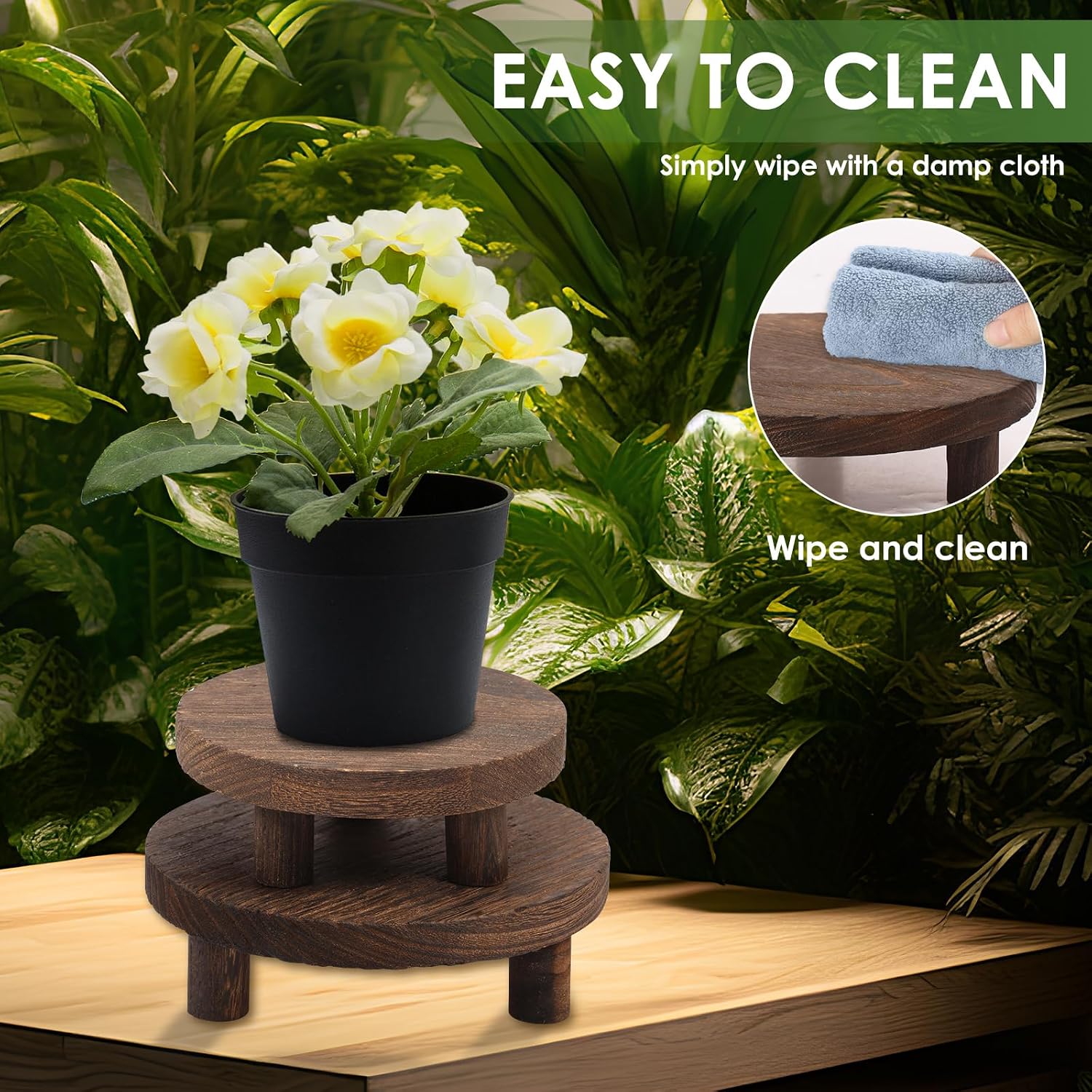 Flower Pot / Tiered Tray Round Risers Decor / Set of 4