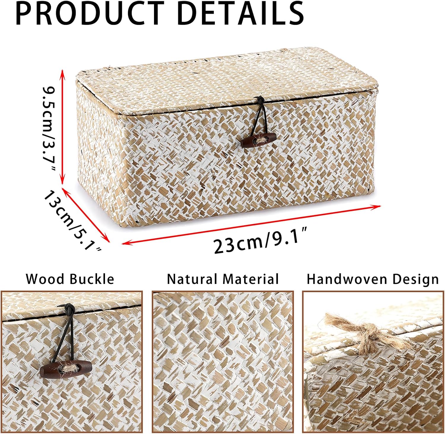 Wicker Shelf Baskets / Small / Whitewash