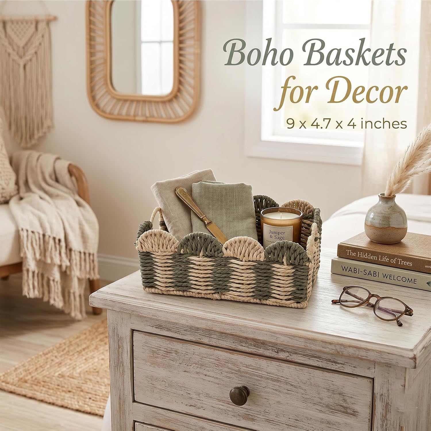 Handmade Paper Rope Basket / Small