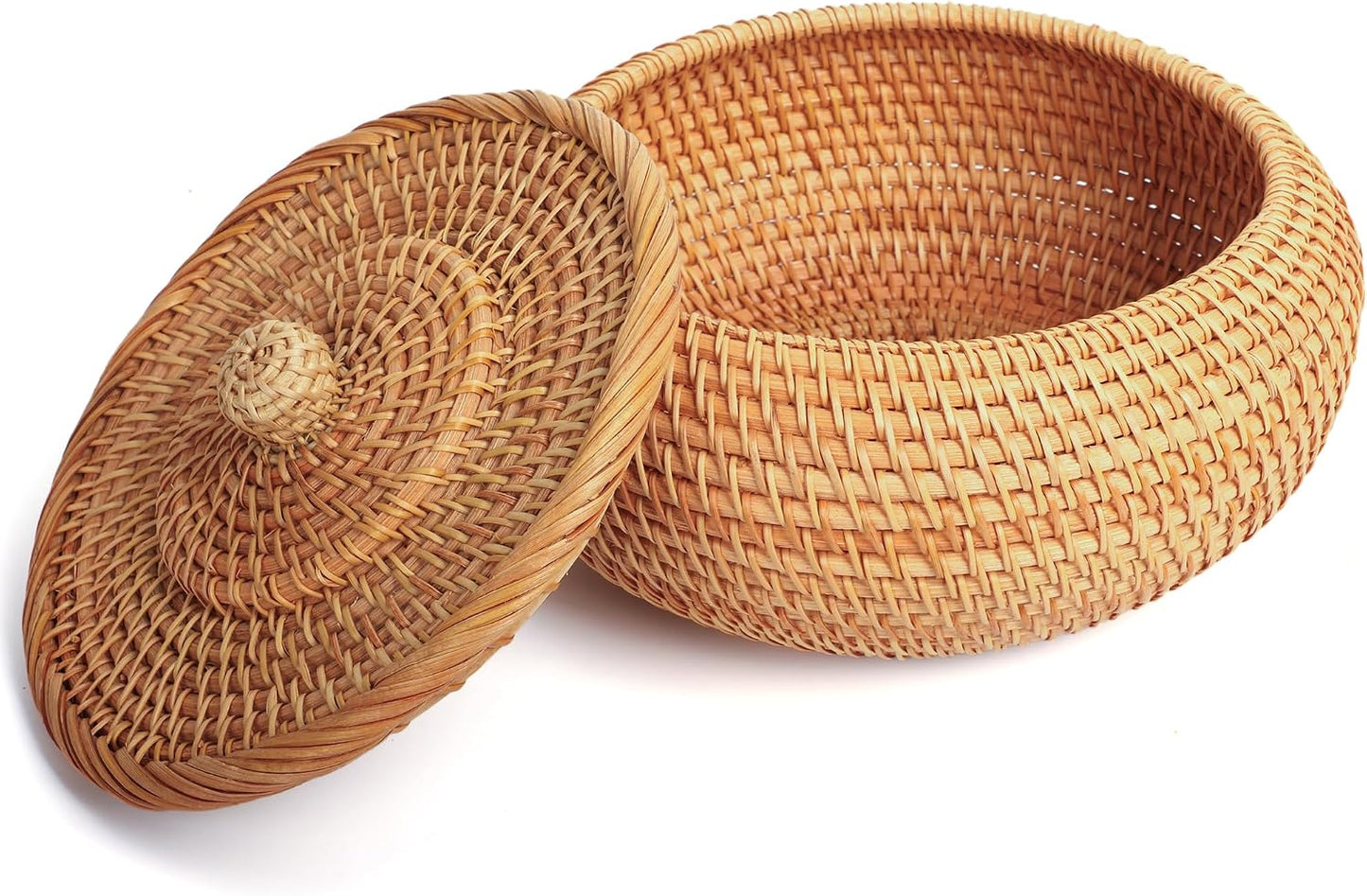 Handwoven Rattan Basket / High:9.06"d*6.30"h / Natural