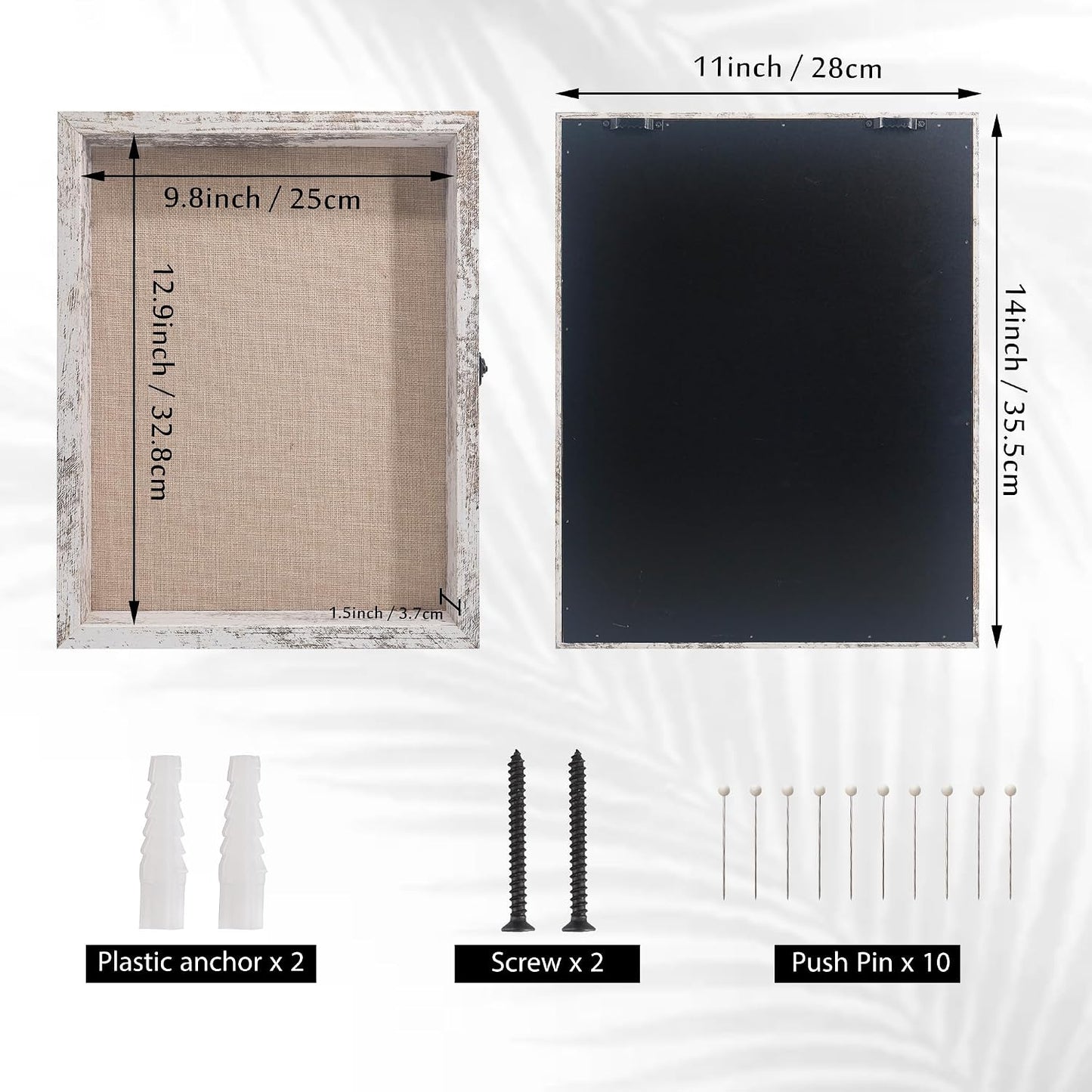 Wedding Shadow Box Frame for Couples 11x14,White | Shadow Box Display Case with Real Glass Window and Metal Lock,Memory