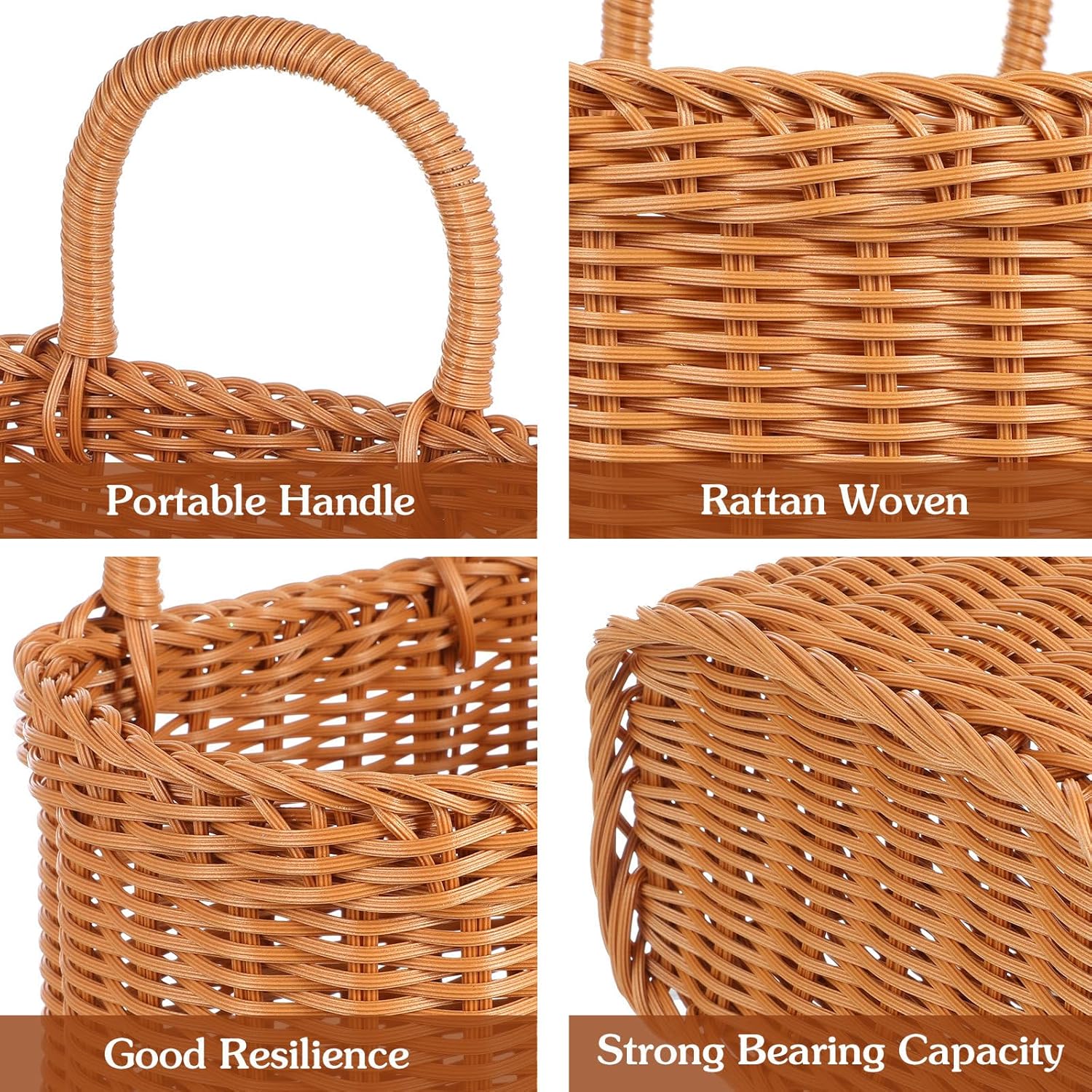 Kitchenware Hanging Basket Wall Hanging Flower Baskets Front Door Hanging Basket Woven Hanging