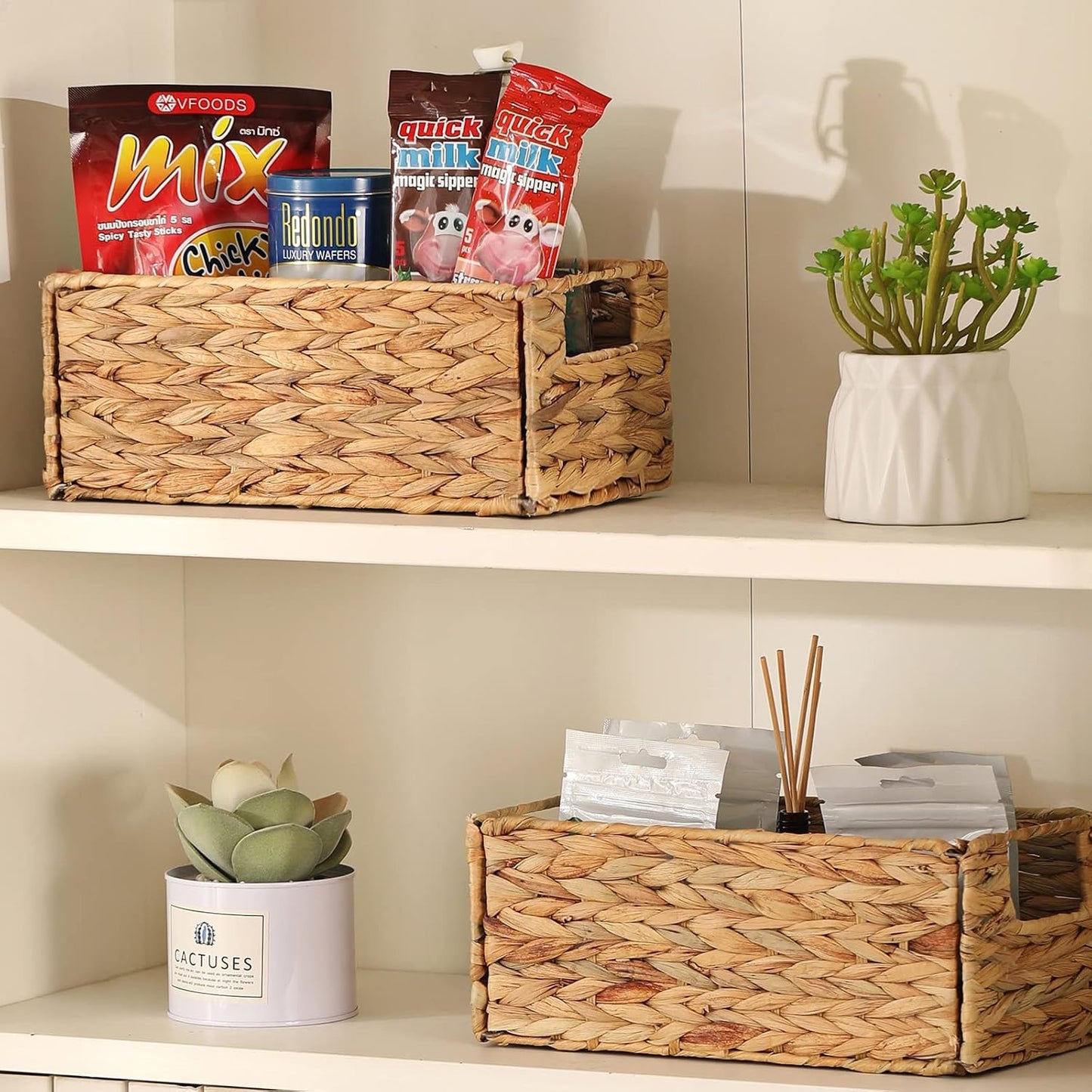 Wicker Storage Basket / Natural / Set of 2