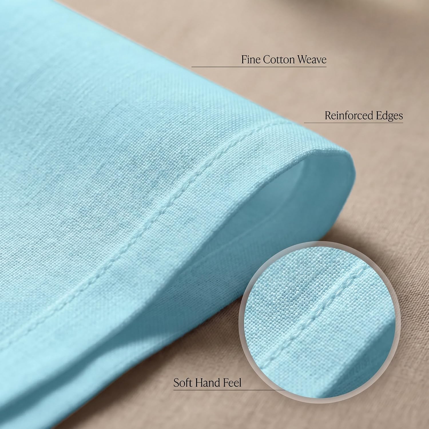 Urban Villa Cloth Napkins Cotton 20x20 (Set of 12) Aqua