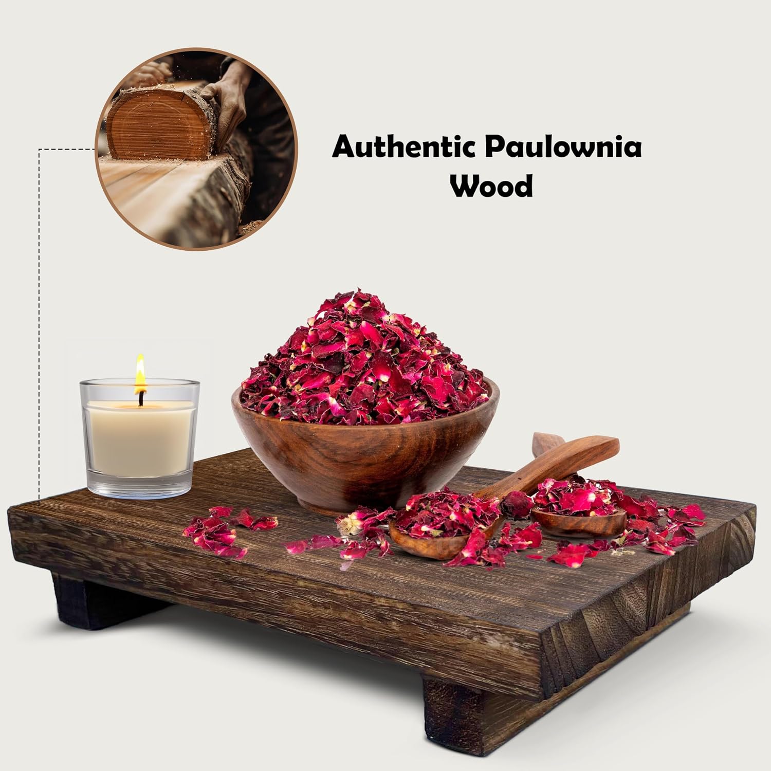 Rectangular Pedestal Stand / Brown / 9 x 6 x 1.5