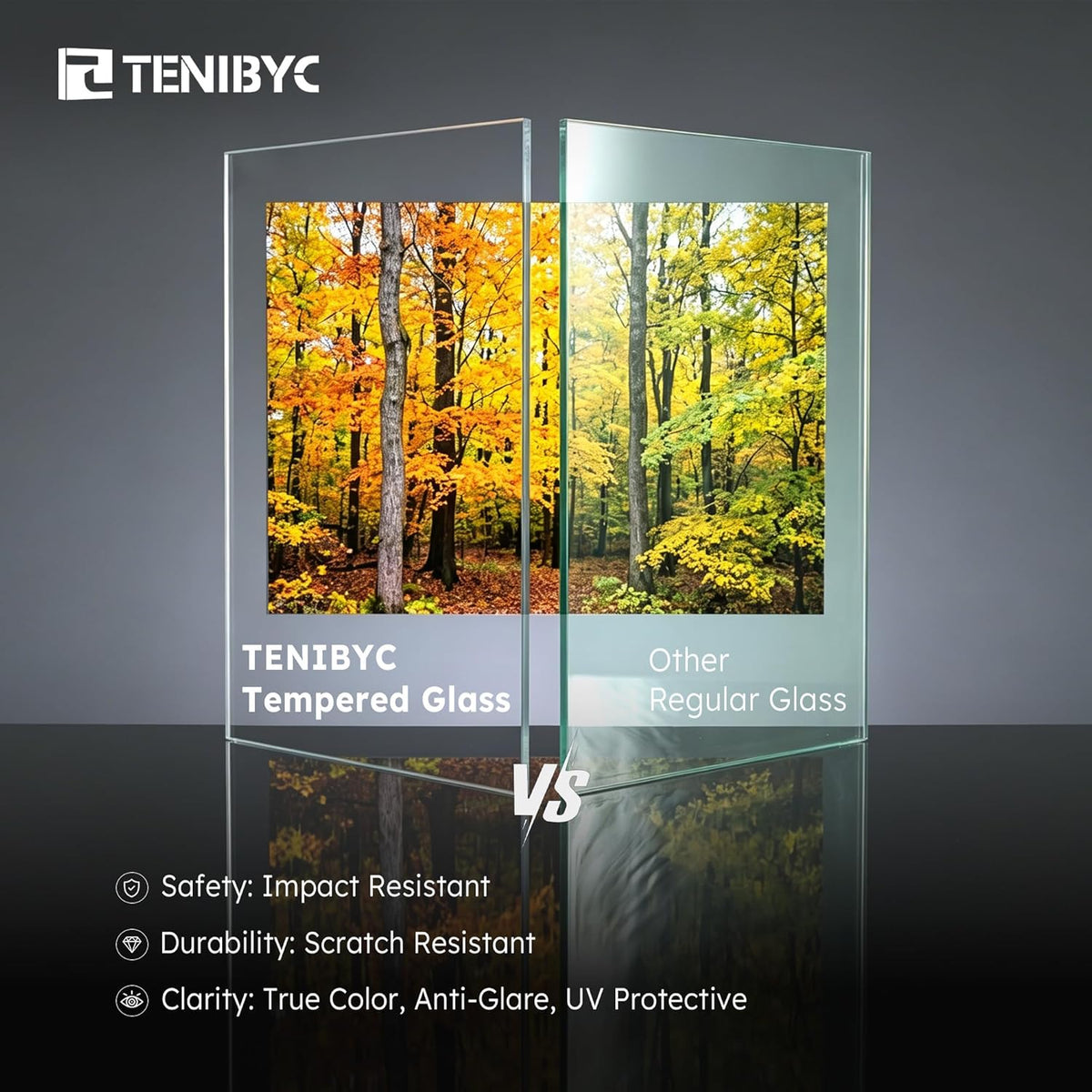 13x19 Picture Frame 3 Pack, Natural Wood, Real Glass, Wall Hanging | Thick HD Tempered Glass, Large Poster Frame for
