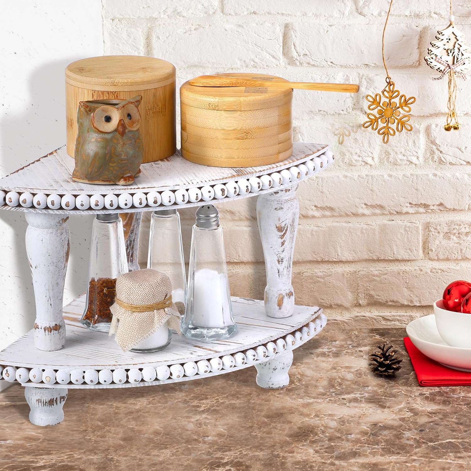 2 Tiered Corner Riser / White