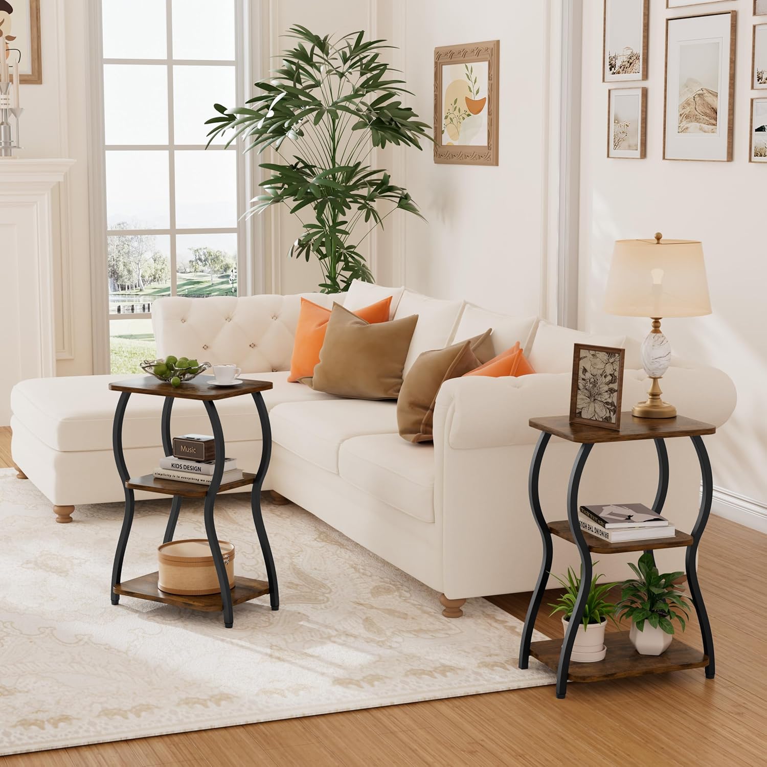 Small End Table for Small Spaces / Rustic Brown