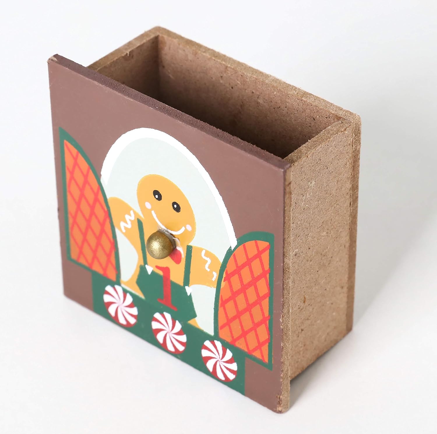 BRUBAKER Reusable Wooden Advent Calendar to Fill - Gingerbread House with LED Lighting - DIY Christmas Calendar 10.31 x