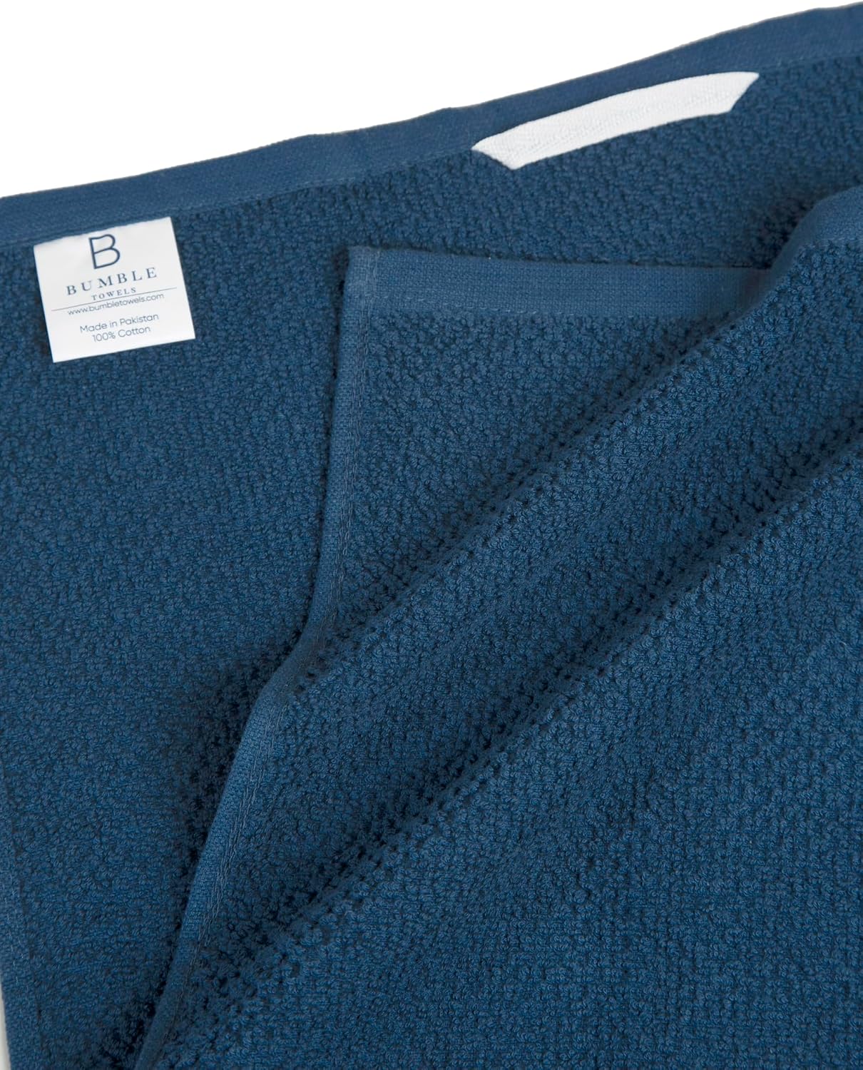 Bumble Kitchen Towels 6 Pack 100% Cotton 16"x26" - Blue | 430 GSM Soft Kitchen Hand Towels with Hanging Loop, Highly