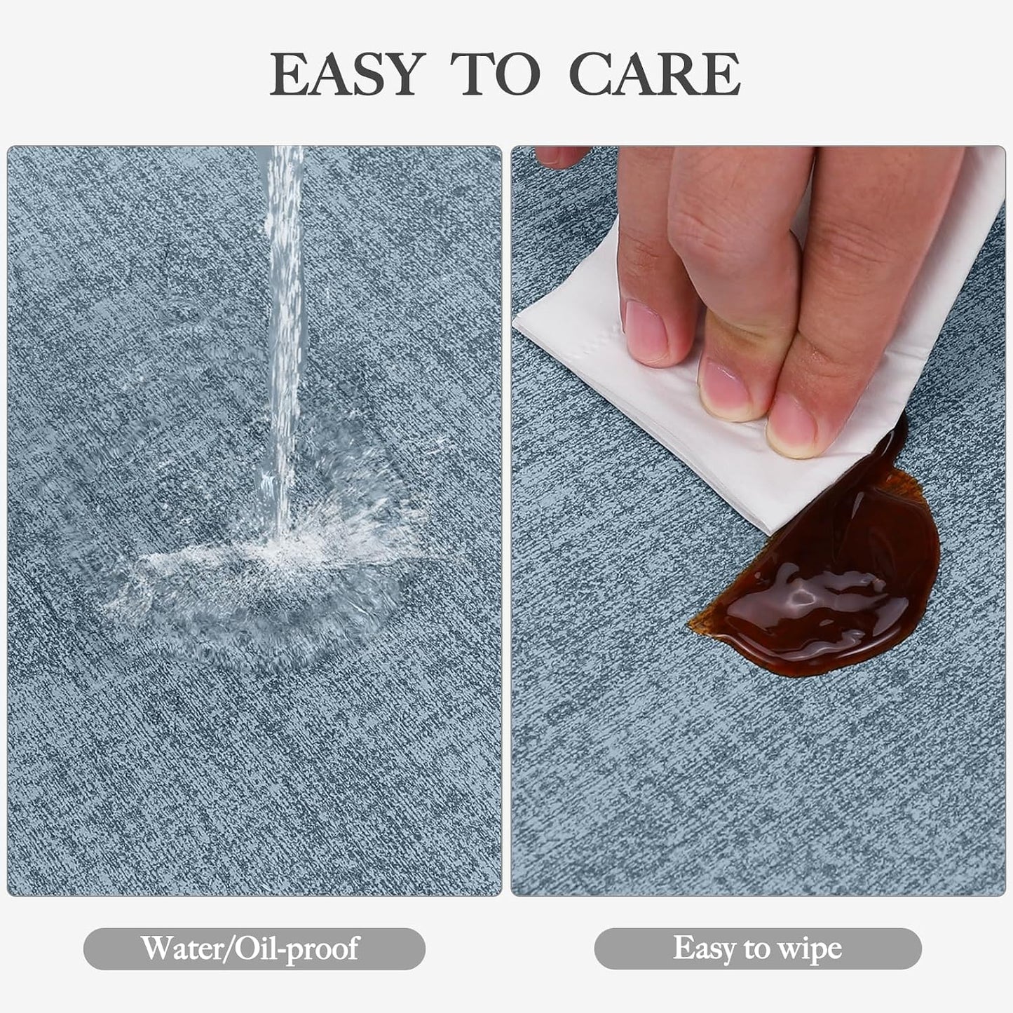 Faux Leather Heat Resistant Placemats Set of 8 – Waterproof Oilproof Wipeable Dining PU Vinyl Place Mat Easy Clean
