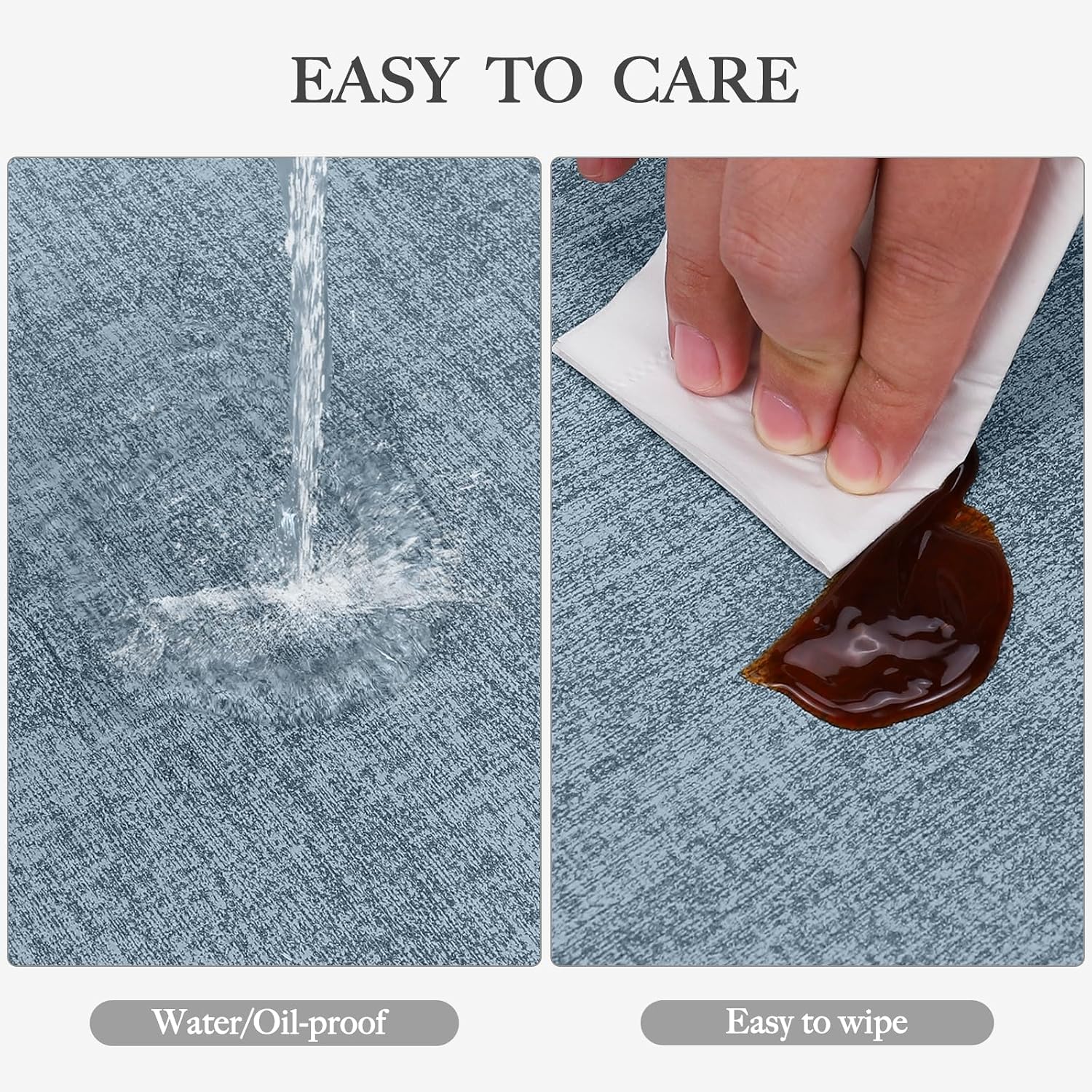 Faux Leather Heat Resistant Placemats Set of 8 – Waterproof Oilproof Wipeable Dining PU Vinyl Place Mat Easy Clean