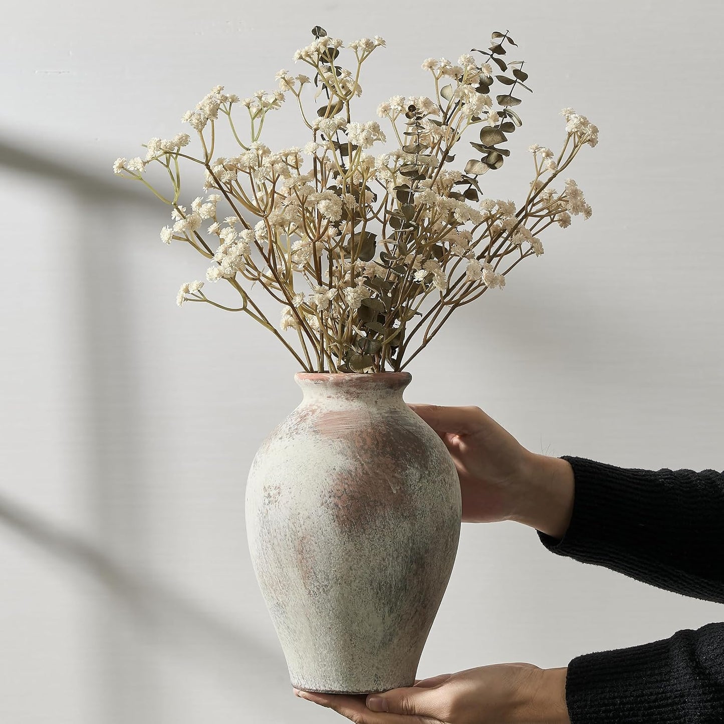 Ceramic Vintage Flower Vase / 1009-terra / 9 Inch