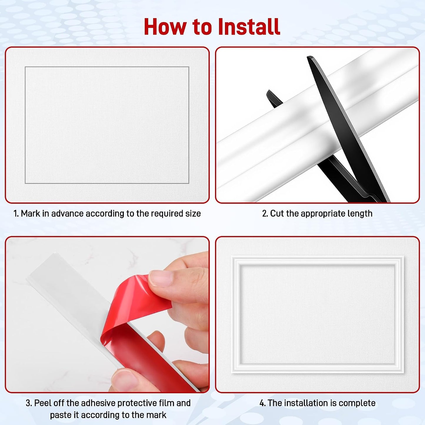 Decorative Mirror Frame Border / White