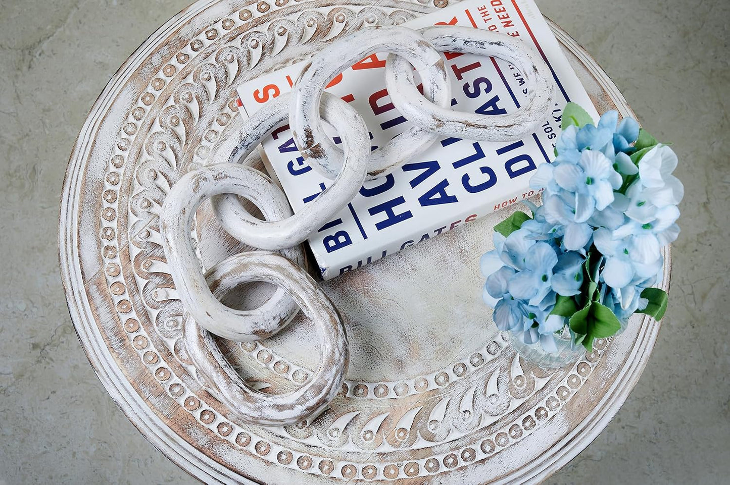 Rustic Decorative Object Large / White